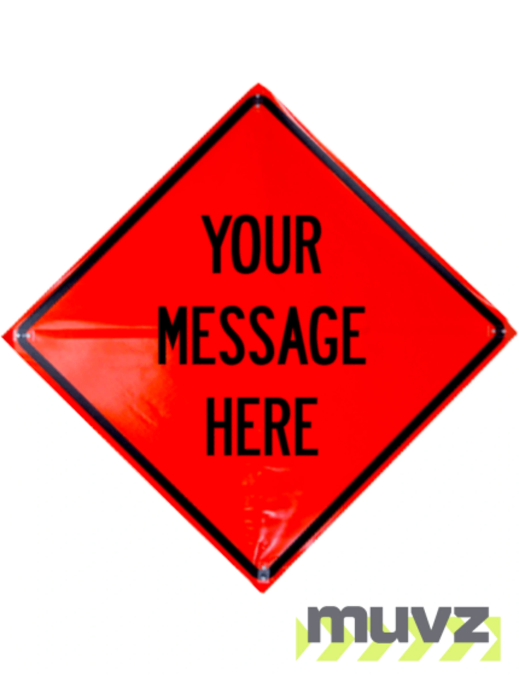 36\", Heavy Duty, Non-Reflective, Custom Roll Up Sign