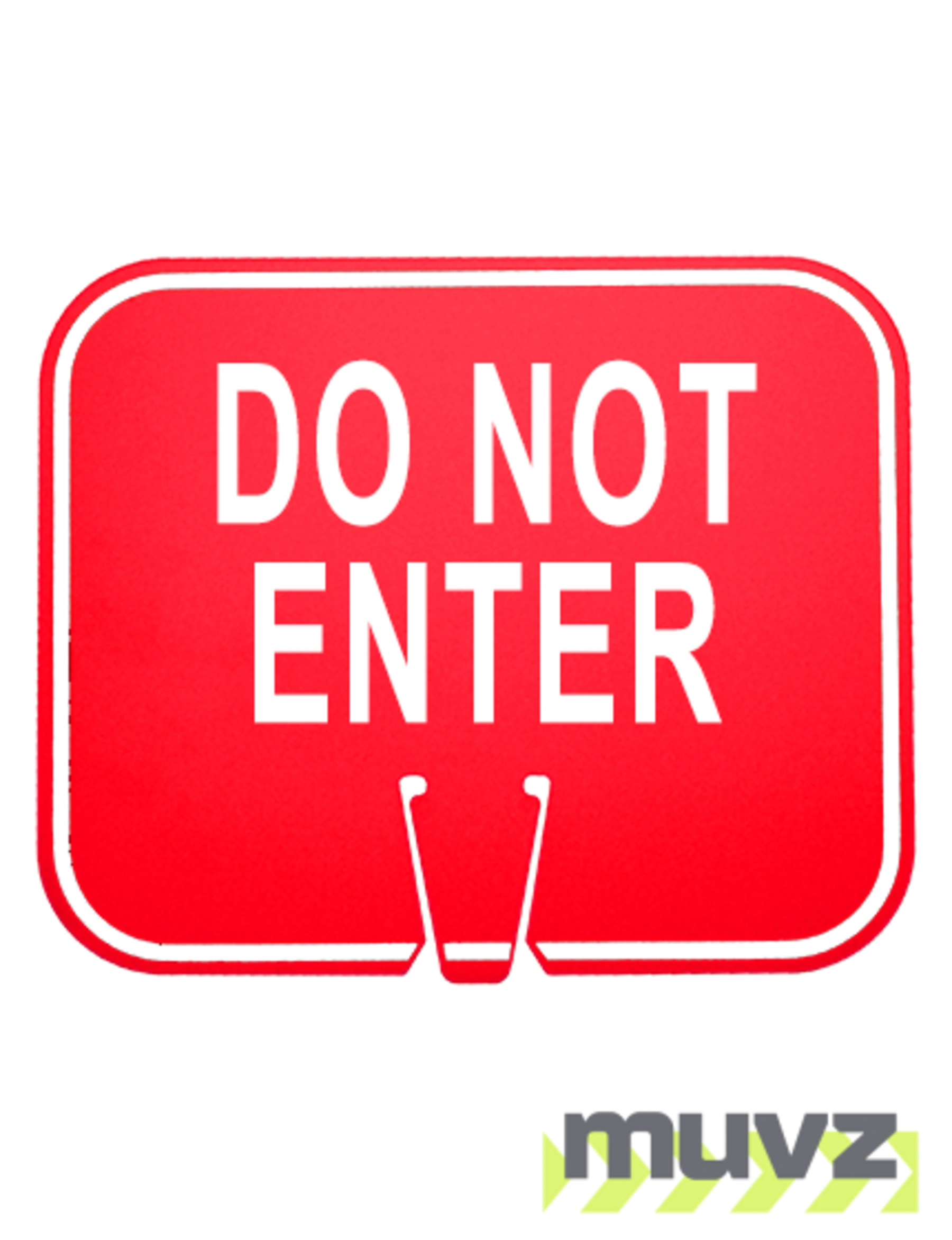 Horizontal, Reflective, Clip-On-Sign
