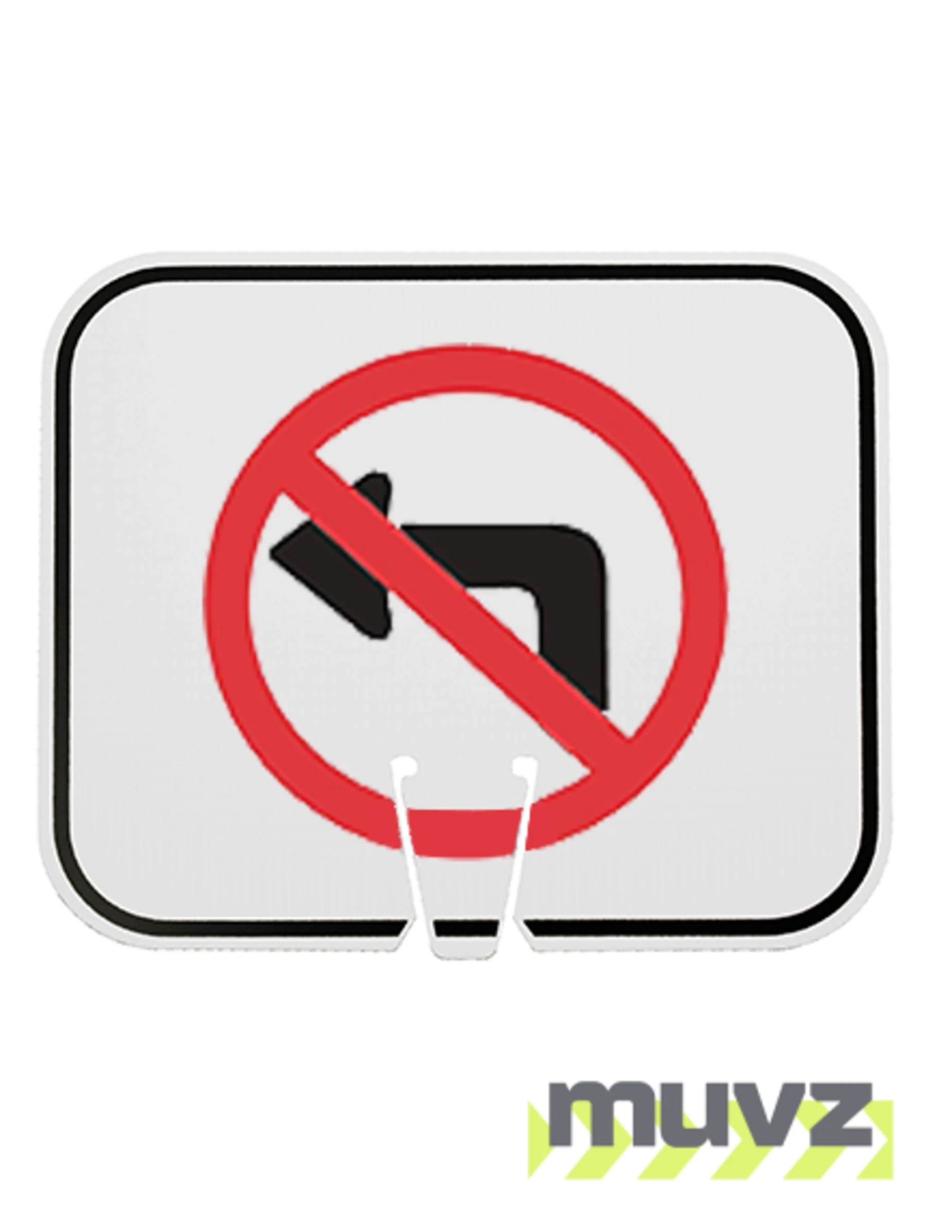 Horizontal, Reflective, Clip-On-Sign