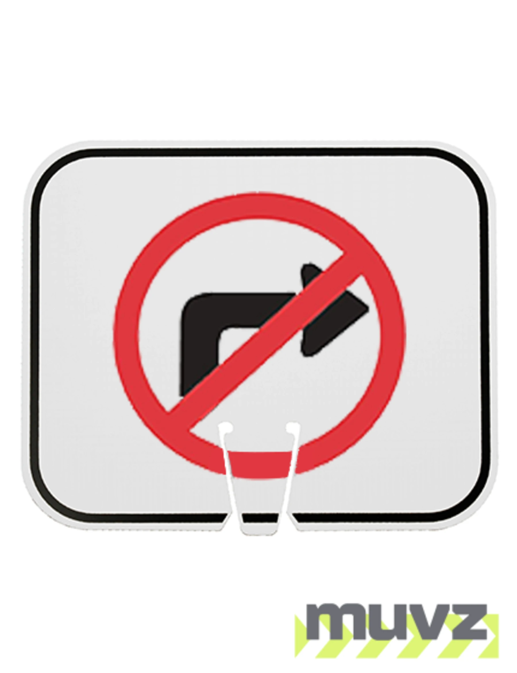 Horizontal, Reflective, Clip-On-Sign