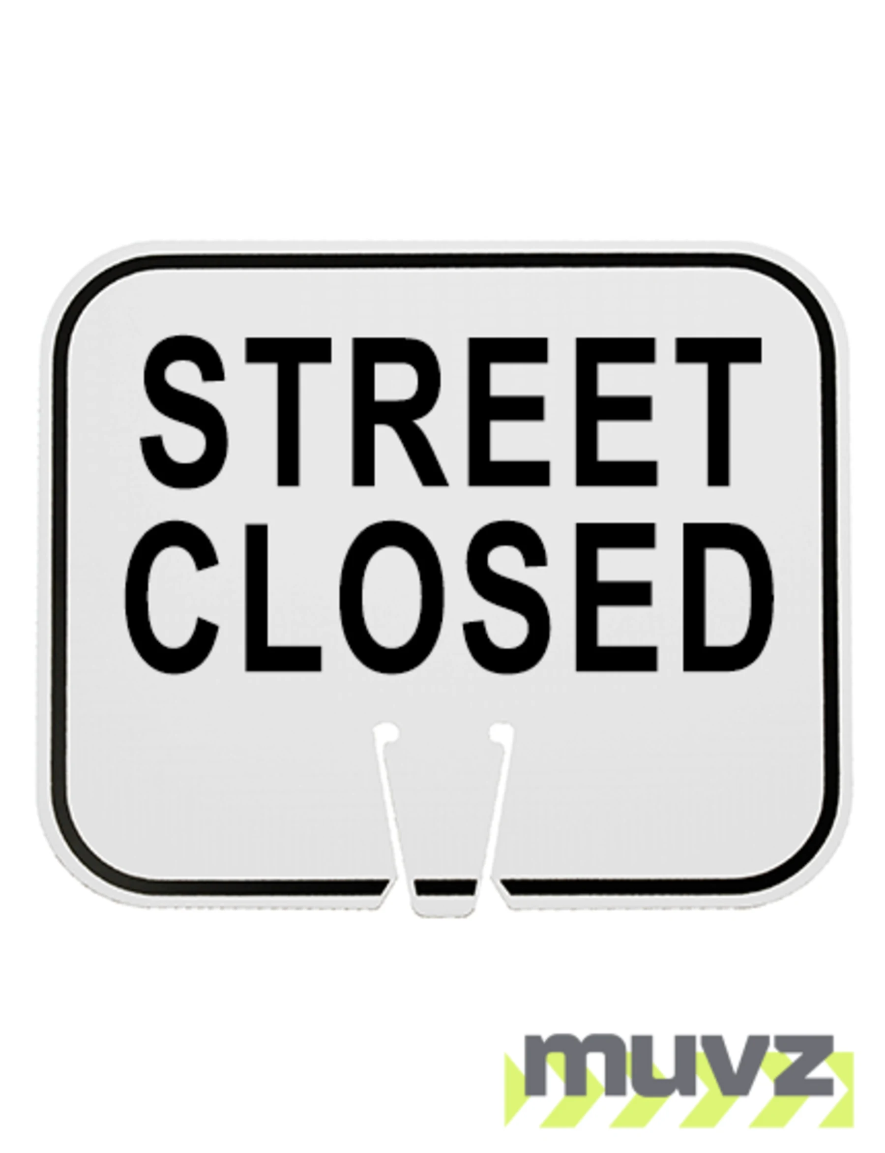 Horizontal, Reflective, Clip-On-Sign