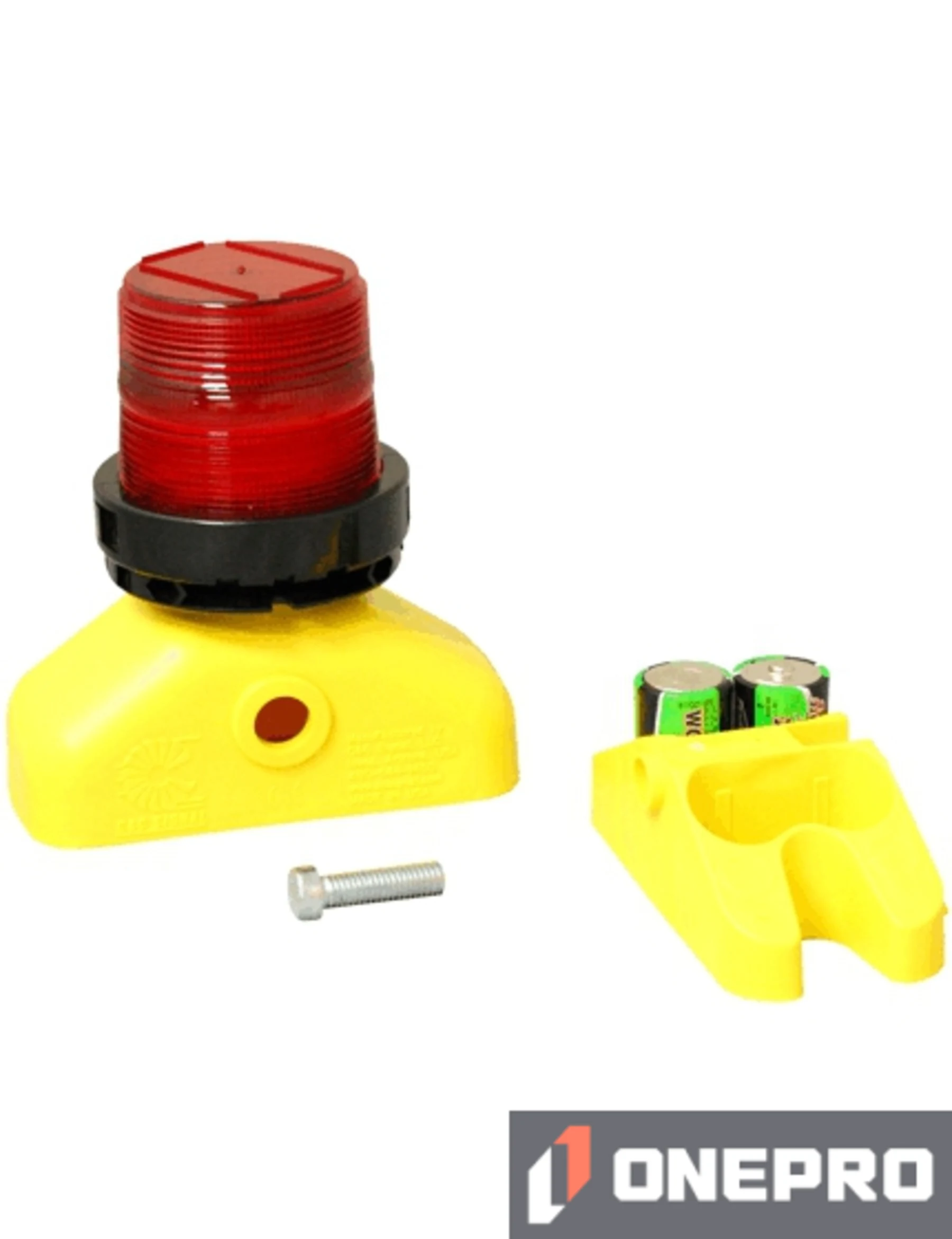 3 Volt Red LED Airport Barricade Flasher with Two (2) D-Cell Batteries