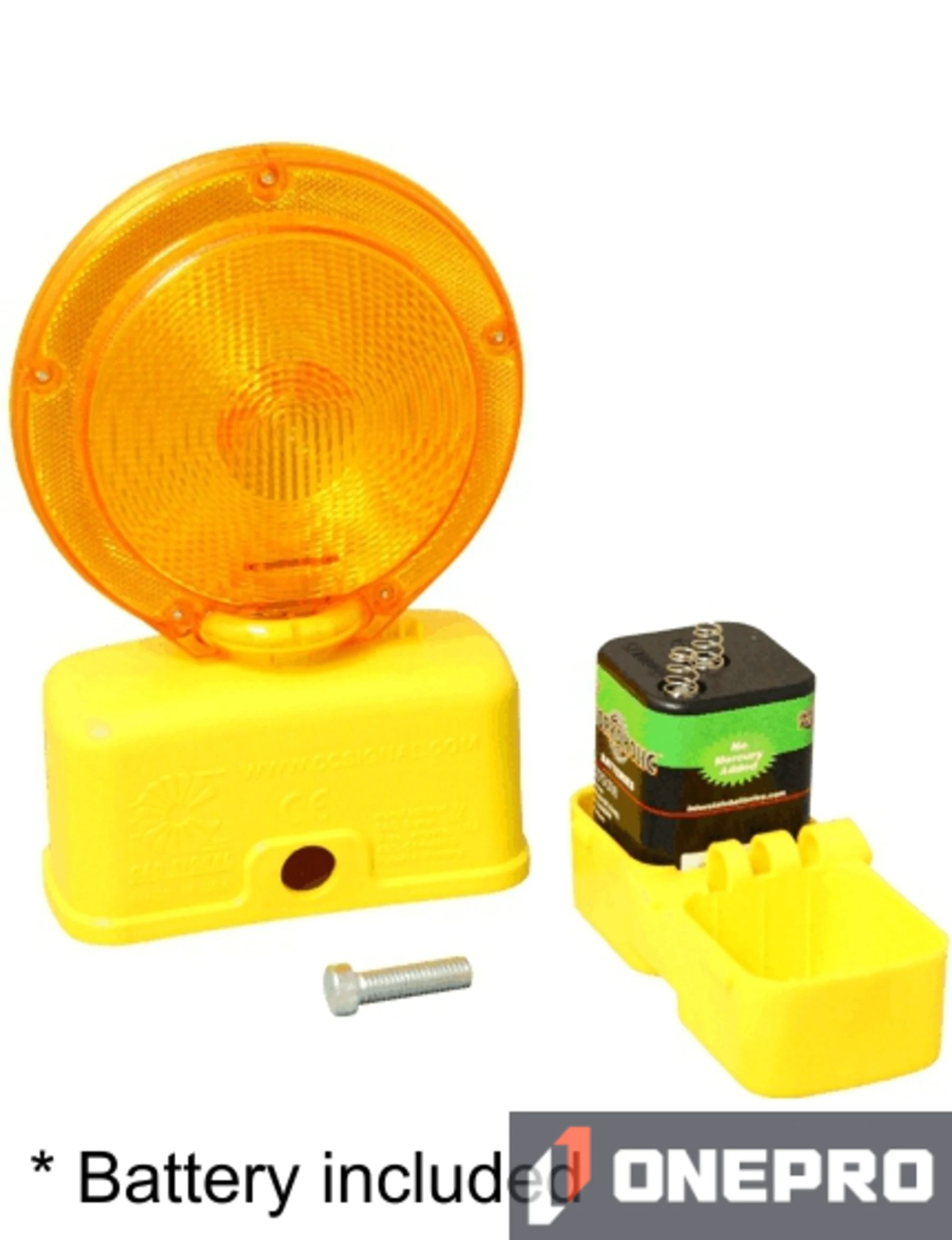 6-Volt LED Barricade Flasher with One (1) Lantern Battery