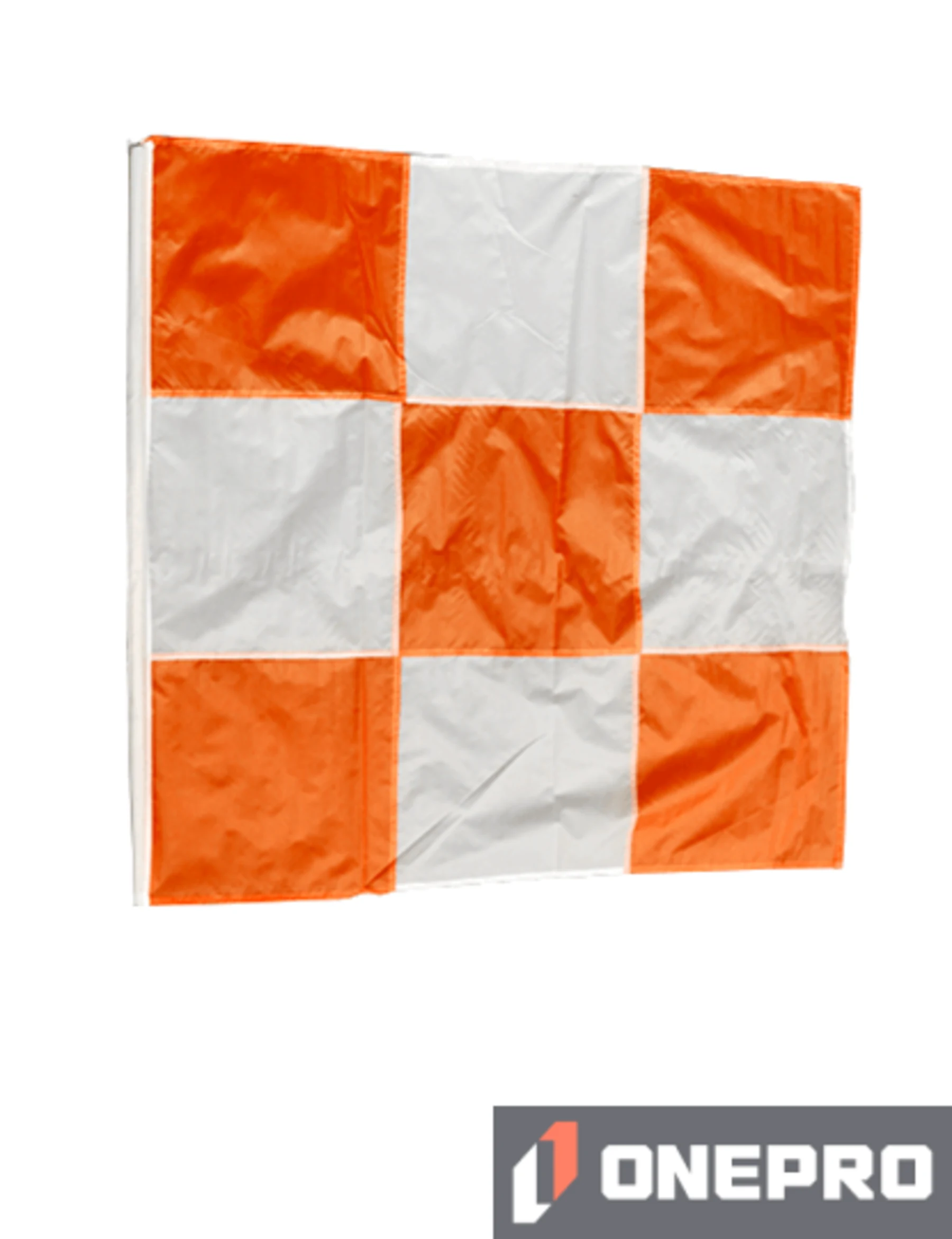 36\" Orange \u0026 White Checkered Airport Flag (No Handle)