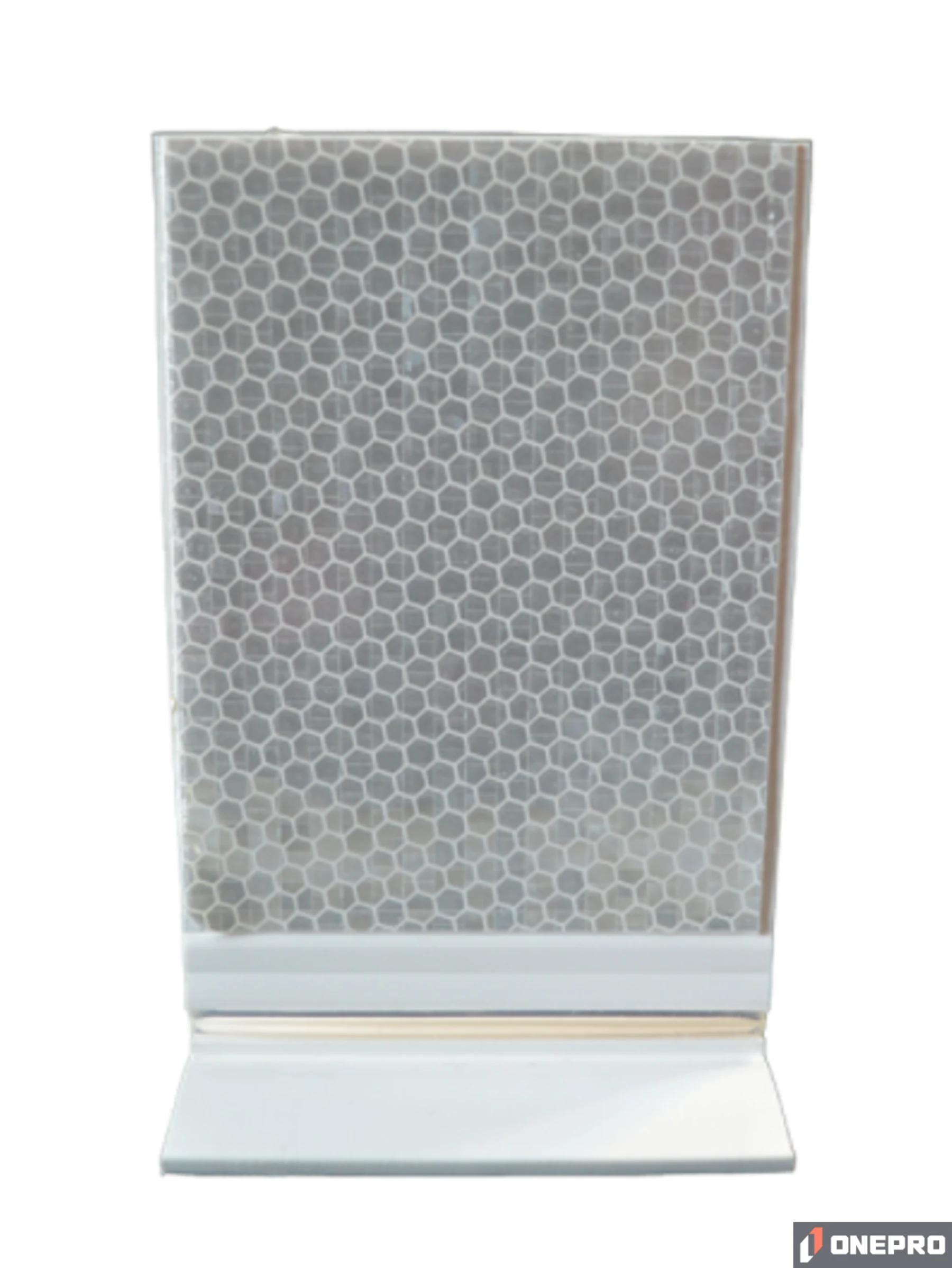 Box of 50-3\" x 4\" Flexible White Barrier Wall Reflectors White Reflective Sheeting on Both (2) Side