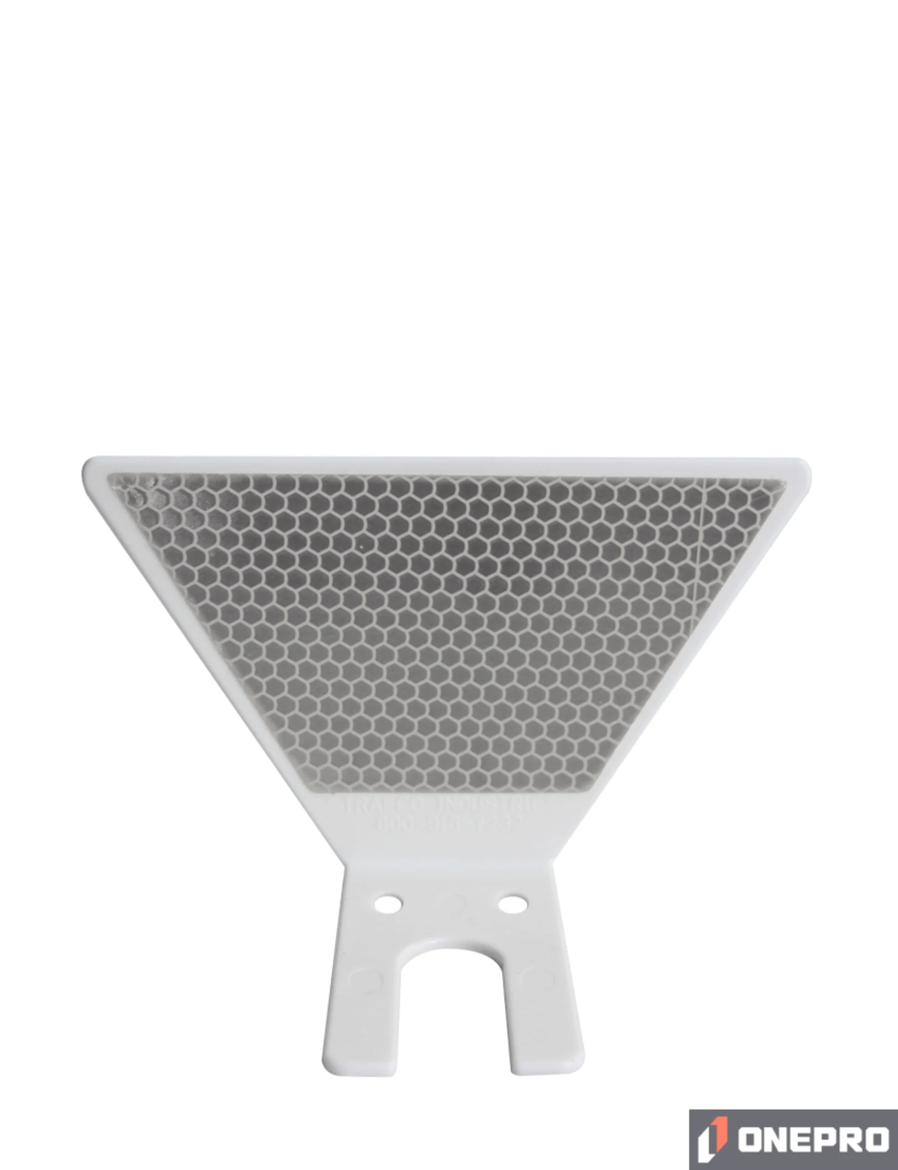 Butterfly Guardrail Reflector, White with Two (2) White Reflective Panels (Box of 50)