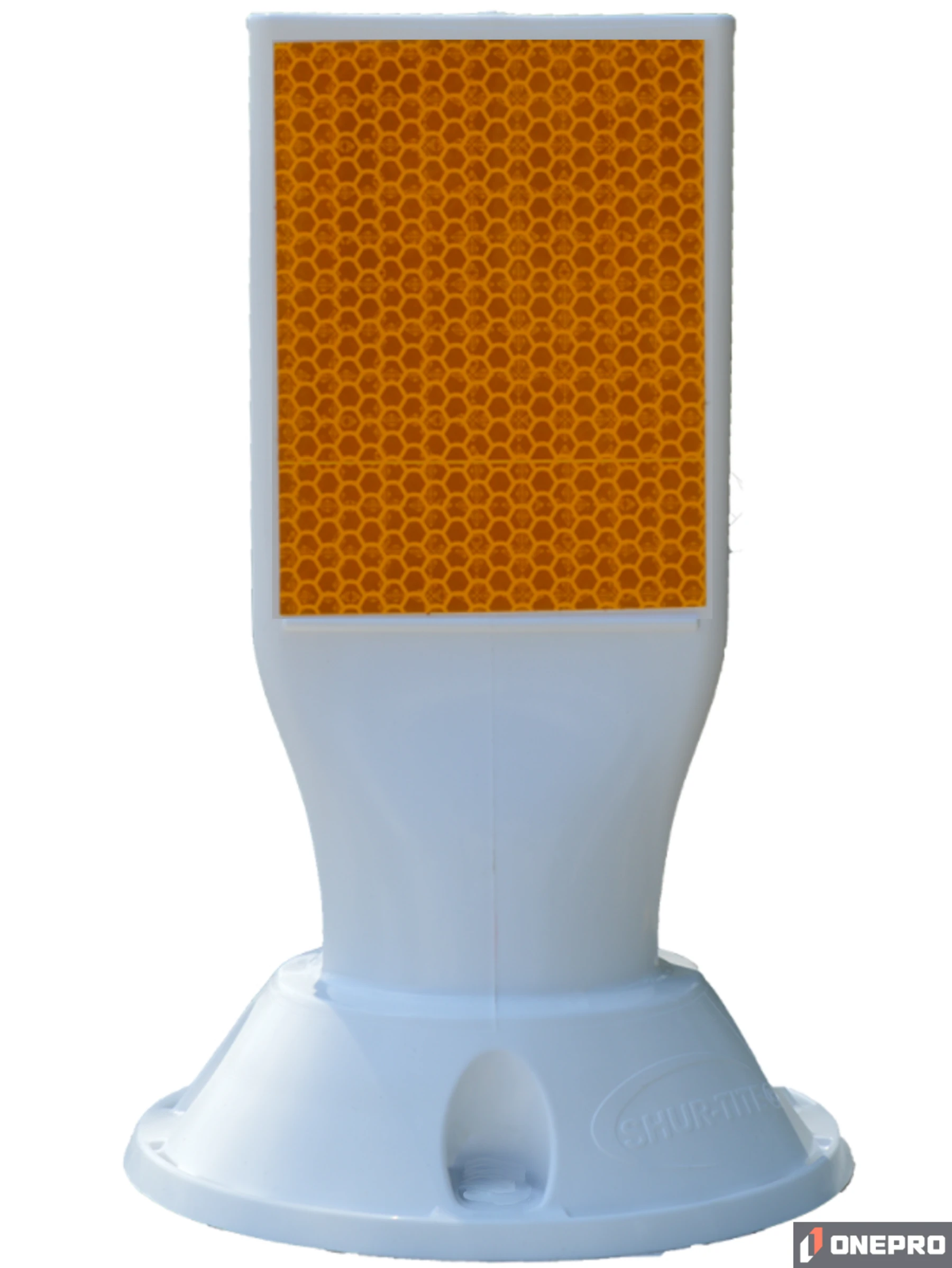 Shur-Tite® \"Cup Mount\" Delineator - Orange Reflective- with Two (2) 2\" Blue Tapcon Screws per reflector