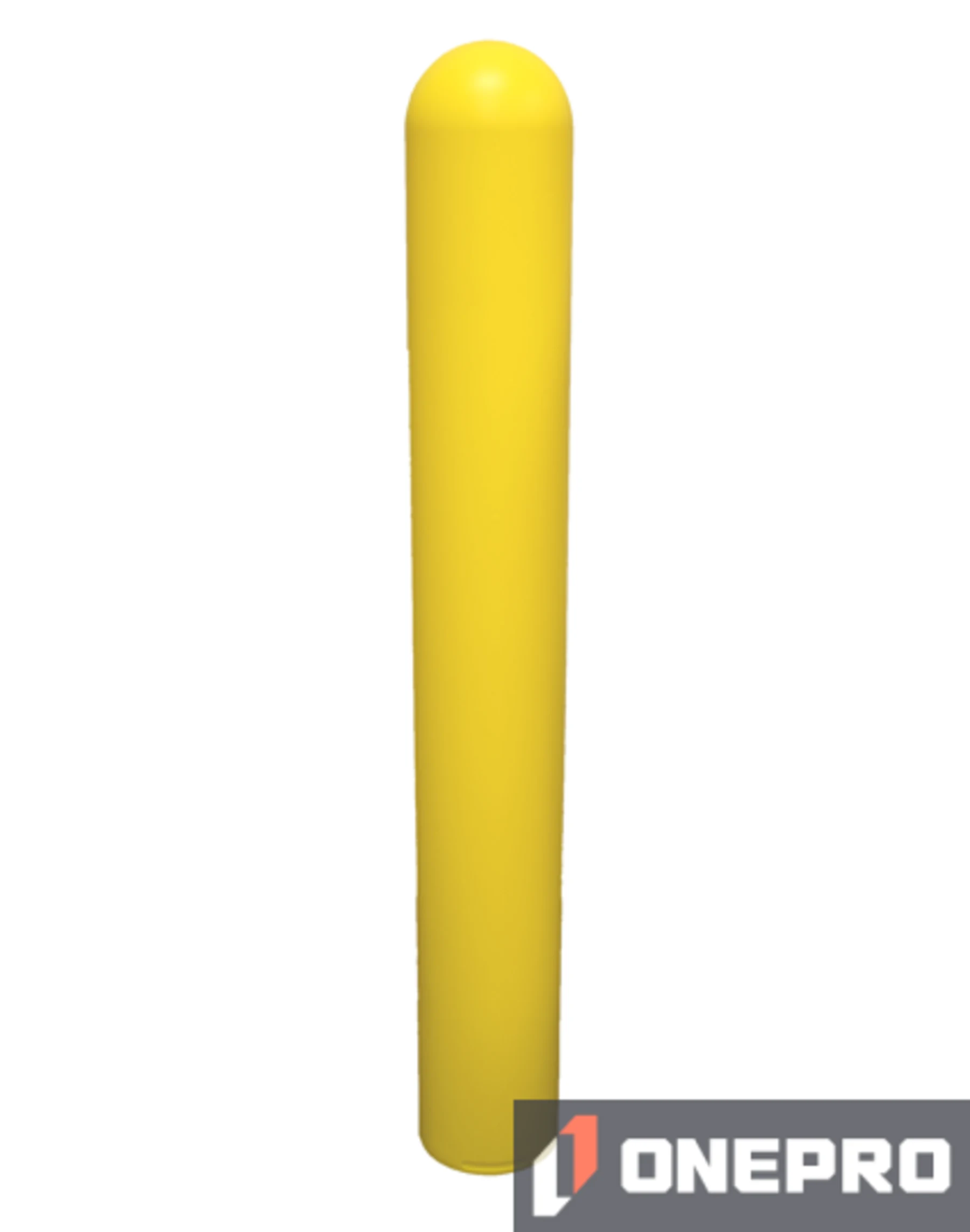 7\" x 52\" Dome Top Yellow Bollard Cover