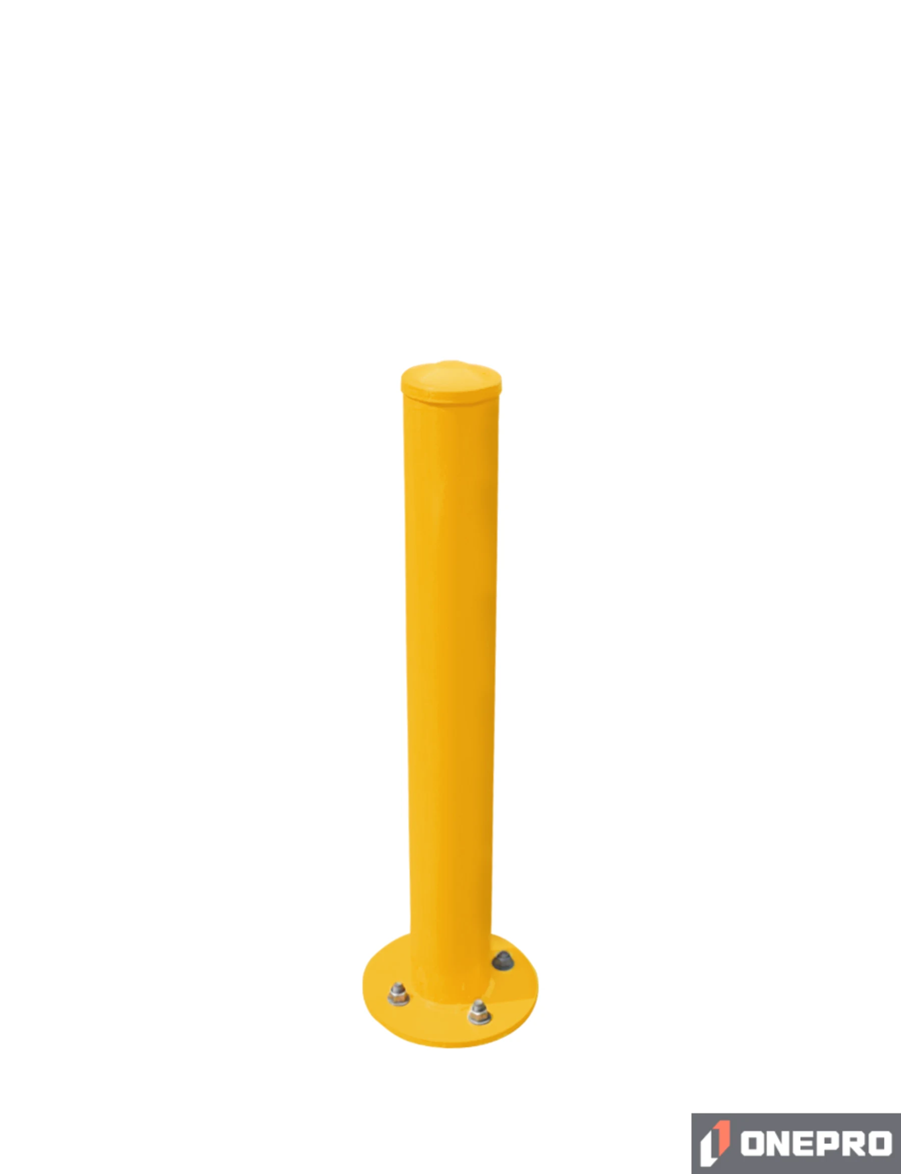 Round Mounting Base, Galvanized Steel w/Yellow Powder Coating