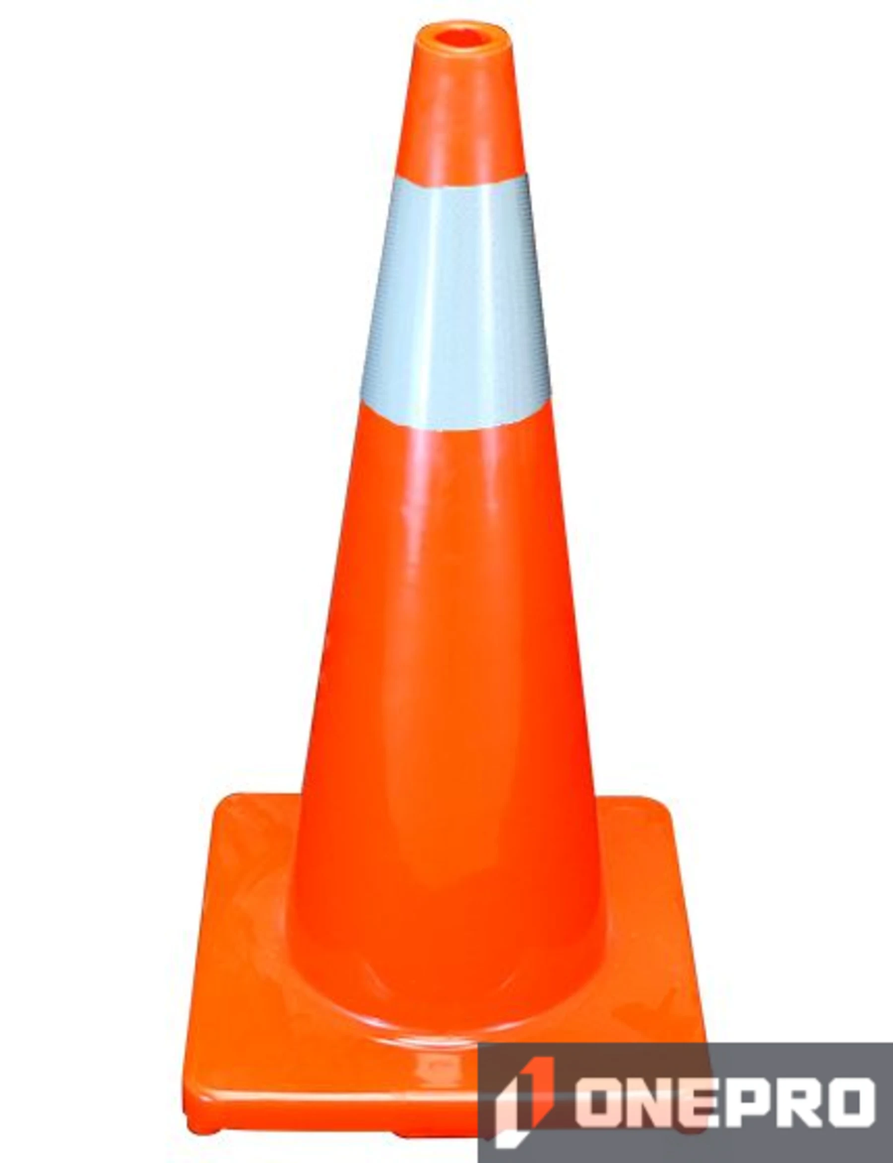 Solid Orange, 28\", 5.0 lb, Economy Cone w/ 6\" Reflective Collar