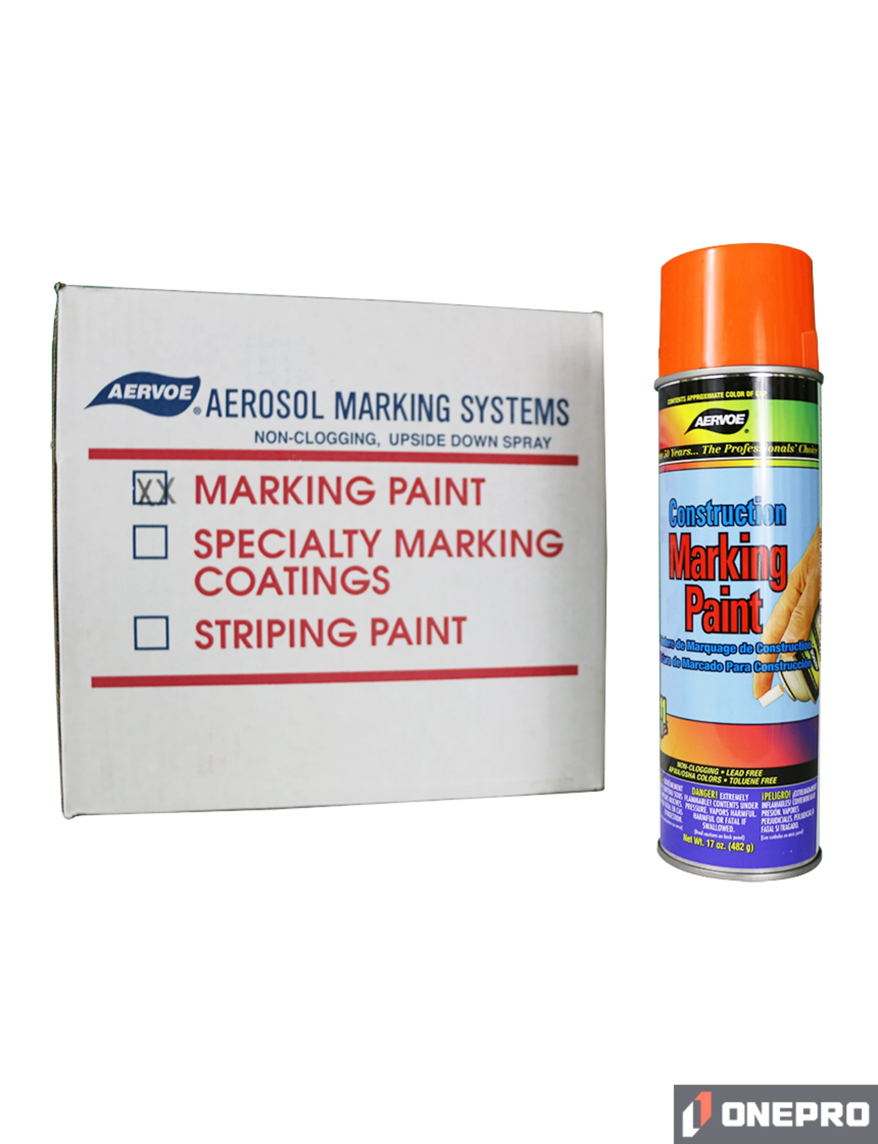 Orange Construction Marking Paint (Case of 12)