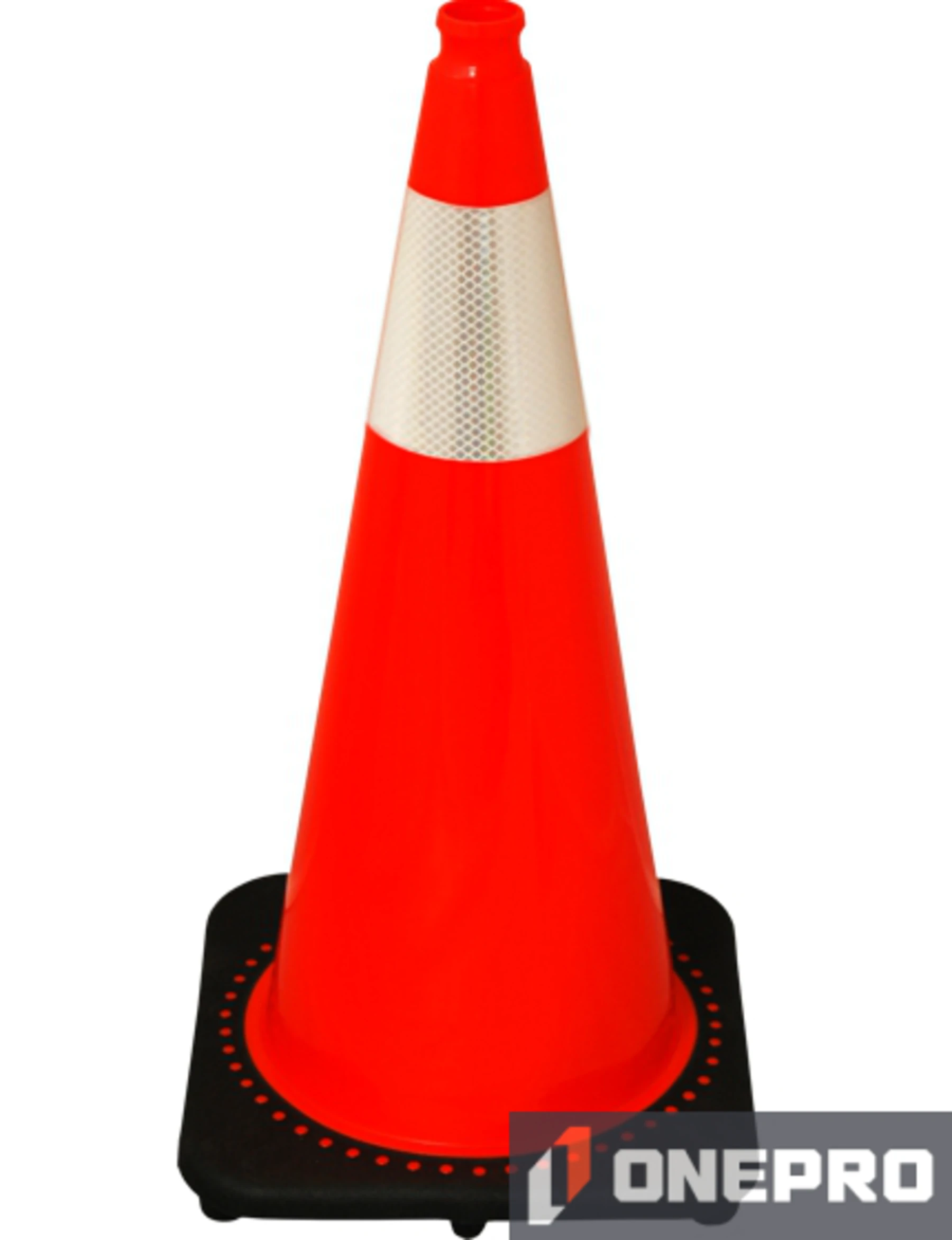 Orange 28” 10.0 lb Black Base Cone with 6” Reflective Collar
