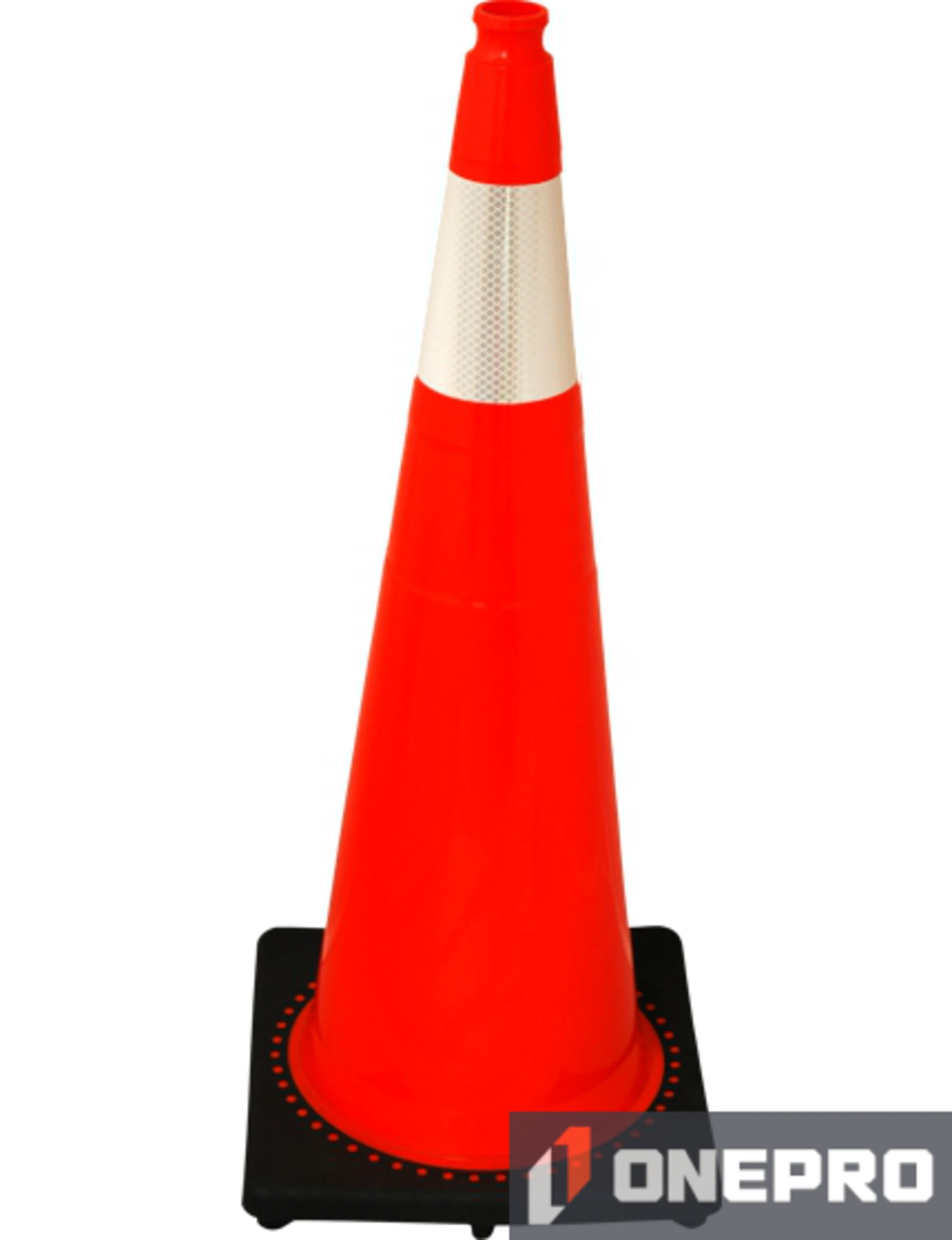 Orange 36” 10.0 lb Black Base Cone with 6” Collar