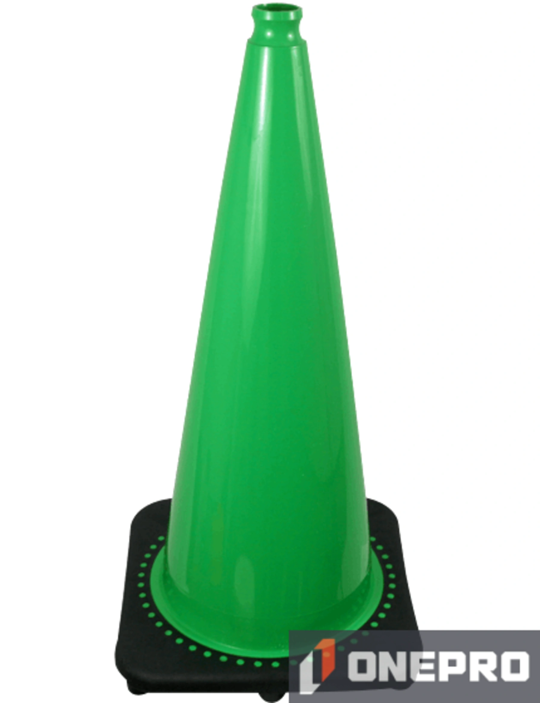 28\" Green 7.0 lb Traffic Cone