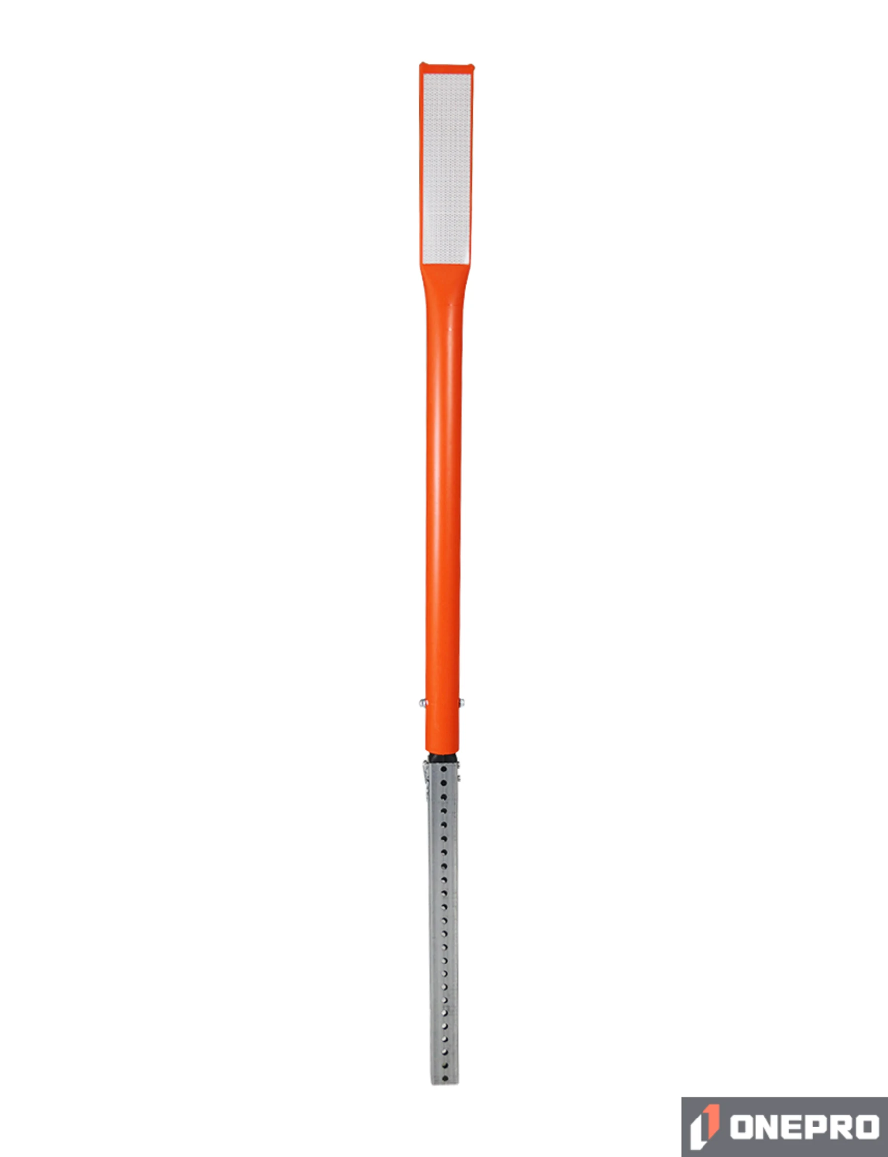 48\" Orange Driveable delineator with 12\" X 3\" White Reflective Sheeting