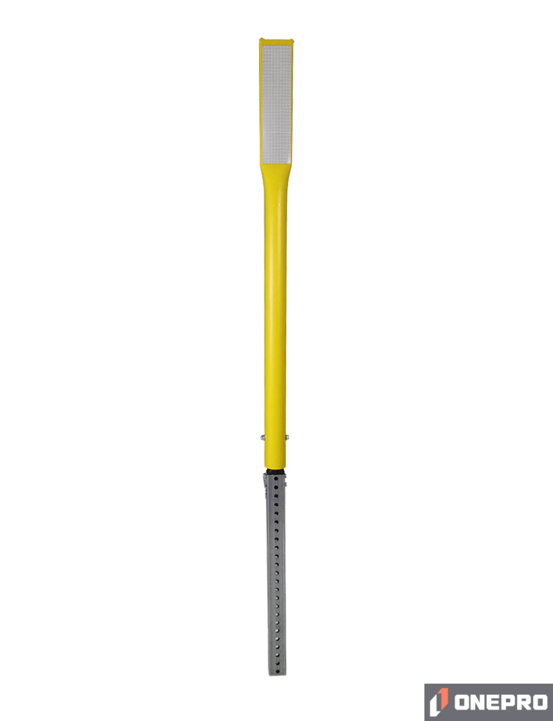 48\" Yellow Driveable Delineator with 12\" X 3\" White Reflective Sheeting