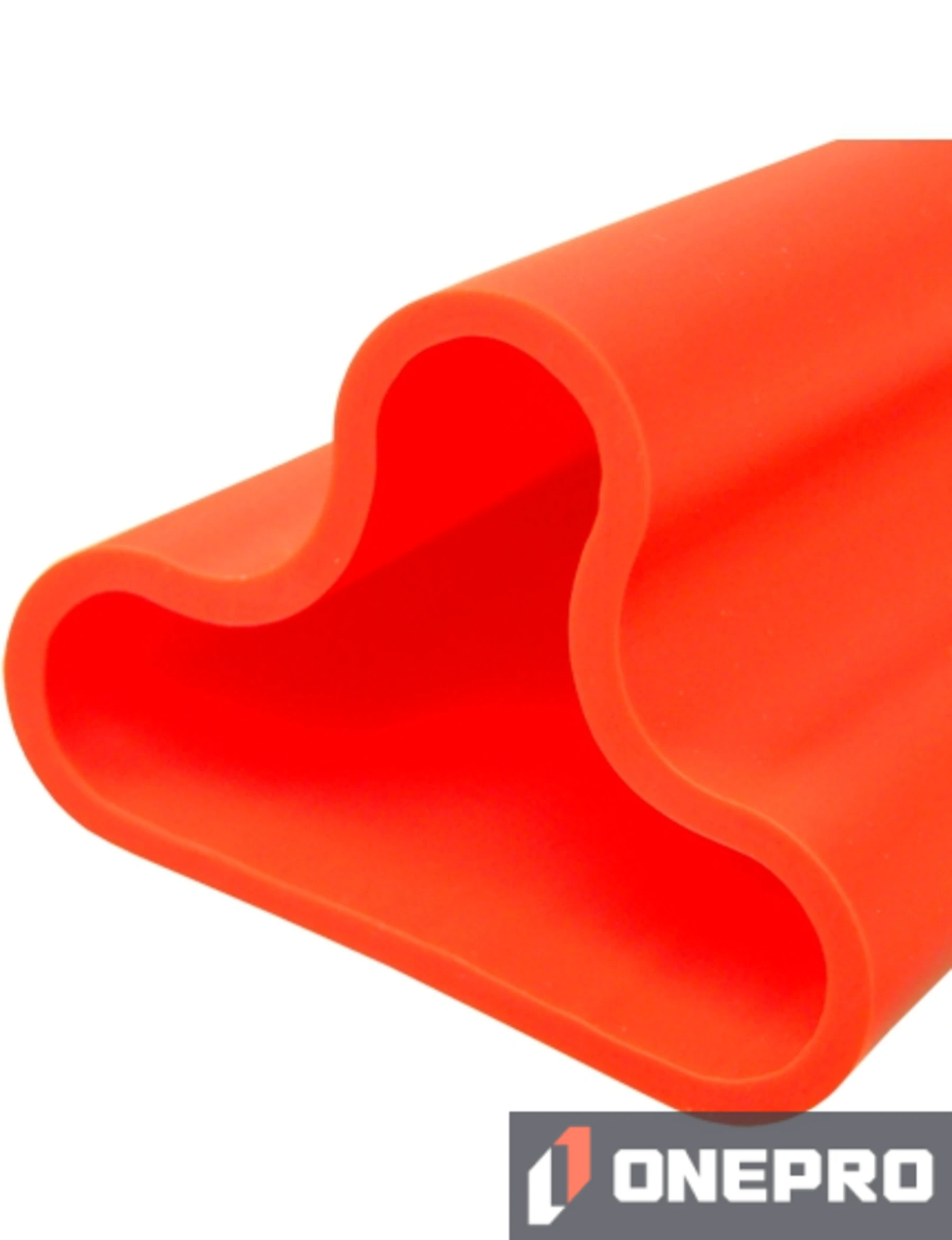 42\" Orange Clover-Leaf Urethane Delineator Post, Surface Mount Base with Two (2) Bundy Adhesive Pads