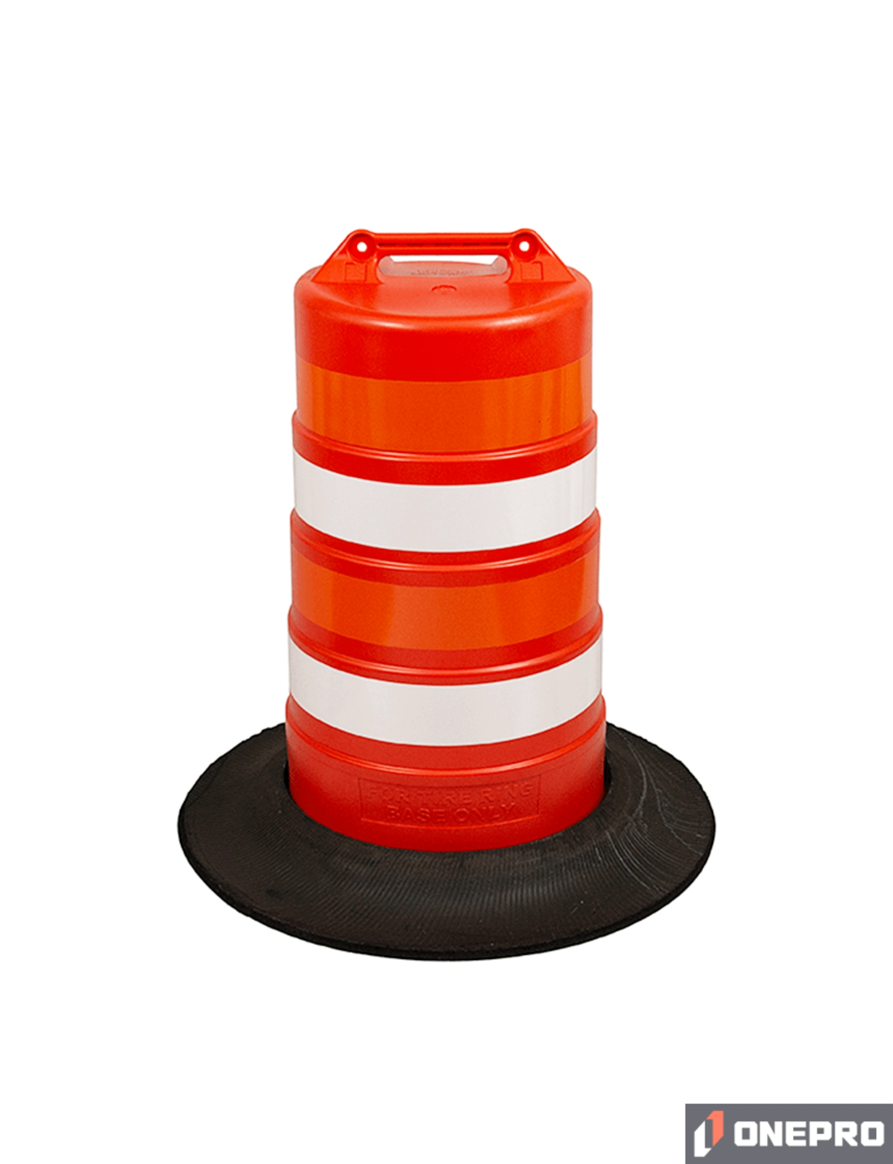 Plastic Drum with 4\" Stripes and Base
