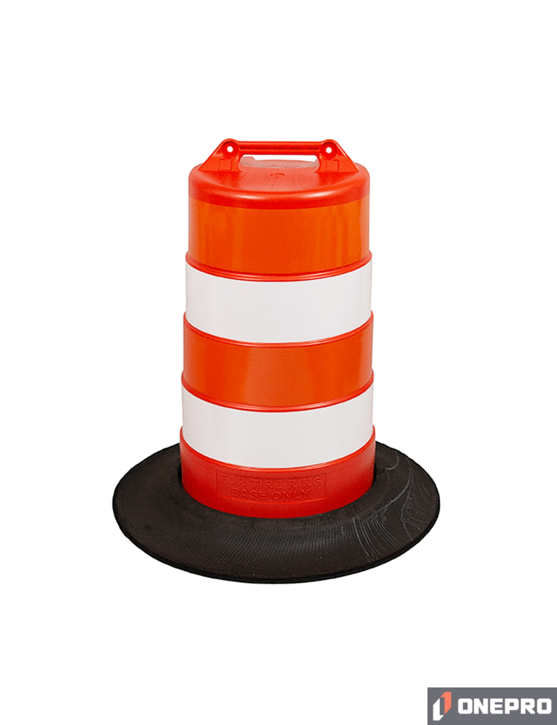 Plastic Drum with 6\" Stripes and Base