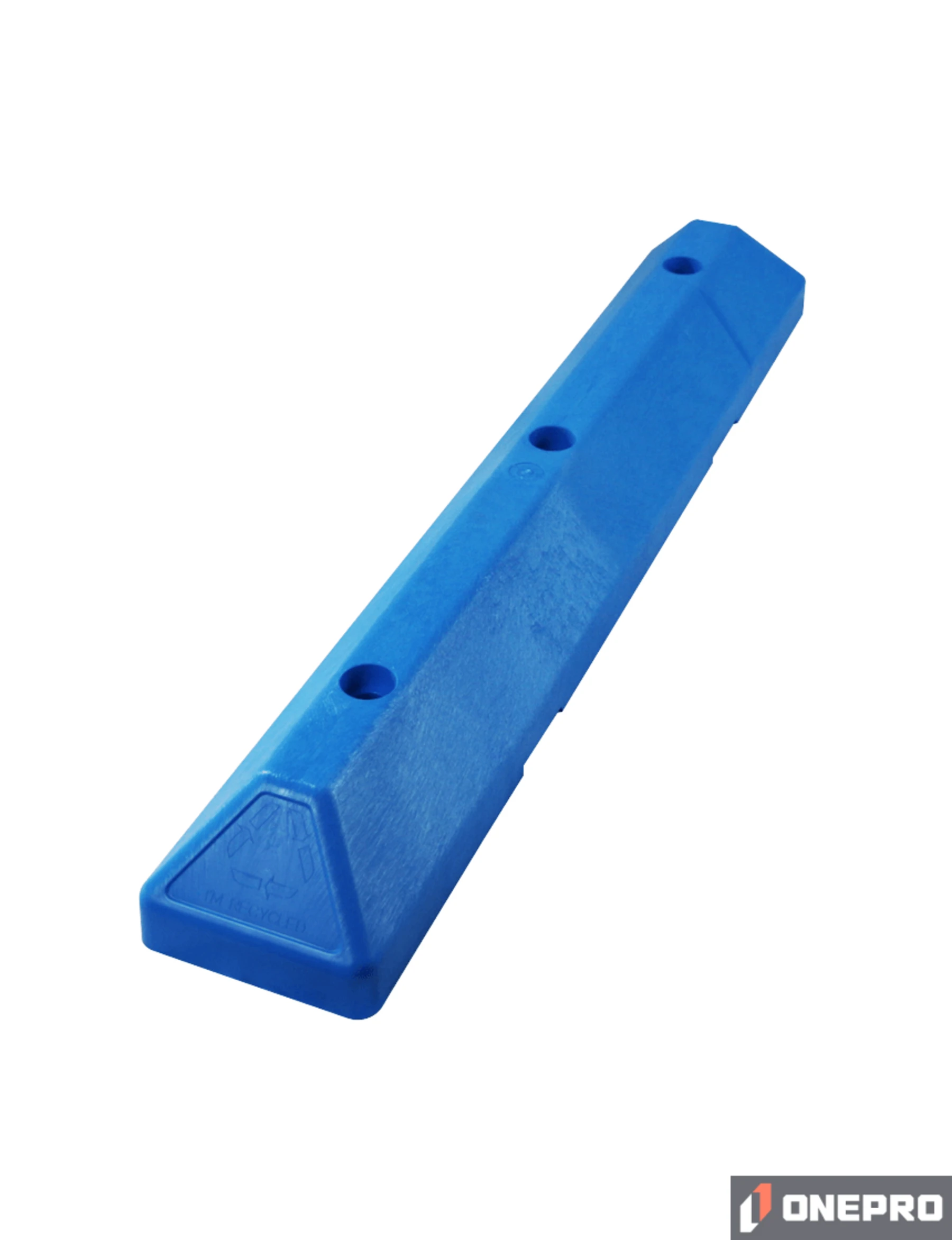 3\u0027 Blue \u0027Commercial\u0027 Parking Block w/8\" Lags \u0026 Anchors