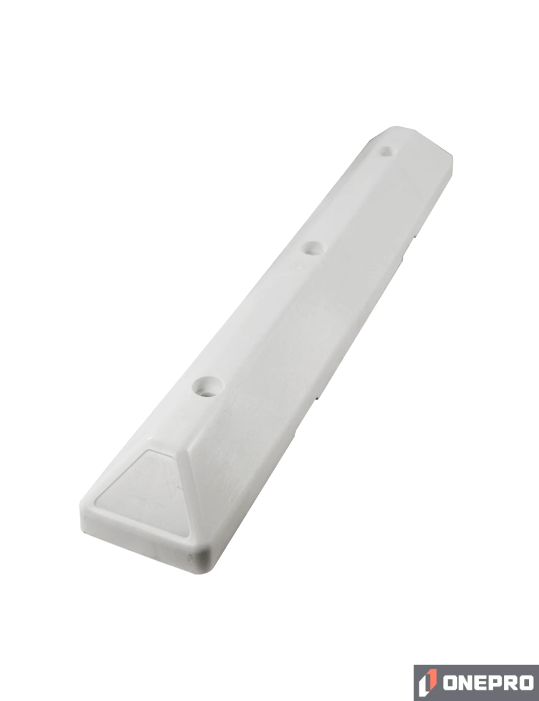 3\u0027 White \u0027Commercial\u0027 Parking Block with three (3) Wedge-Bolt fasteners for Concrete