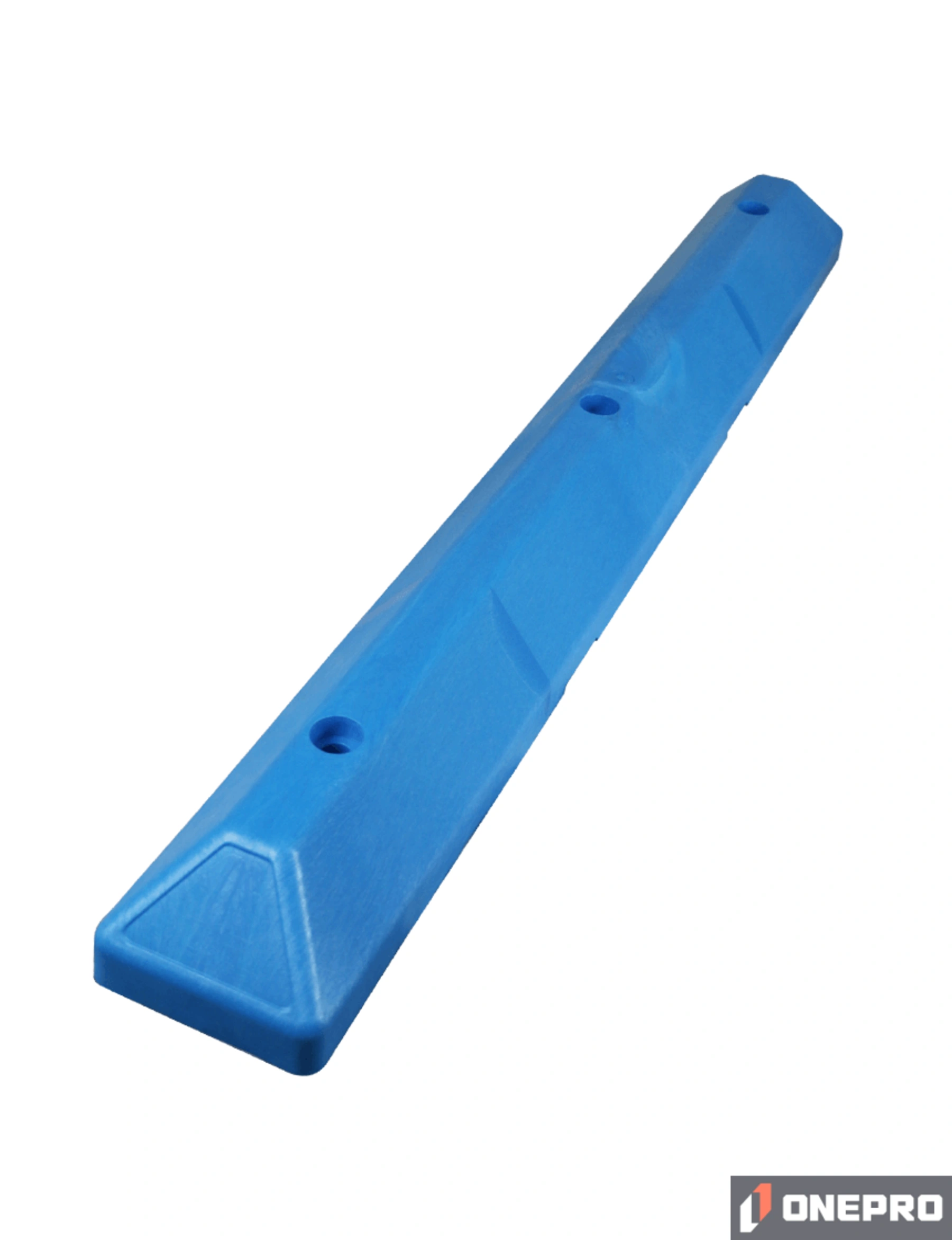 4\u0027 Blue \u0027Commercial\u0027 Parking Block with three (3) Wedge-Bolt fasteners for Concrete