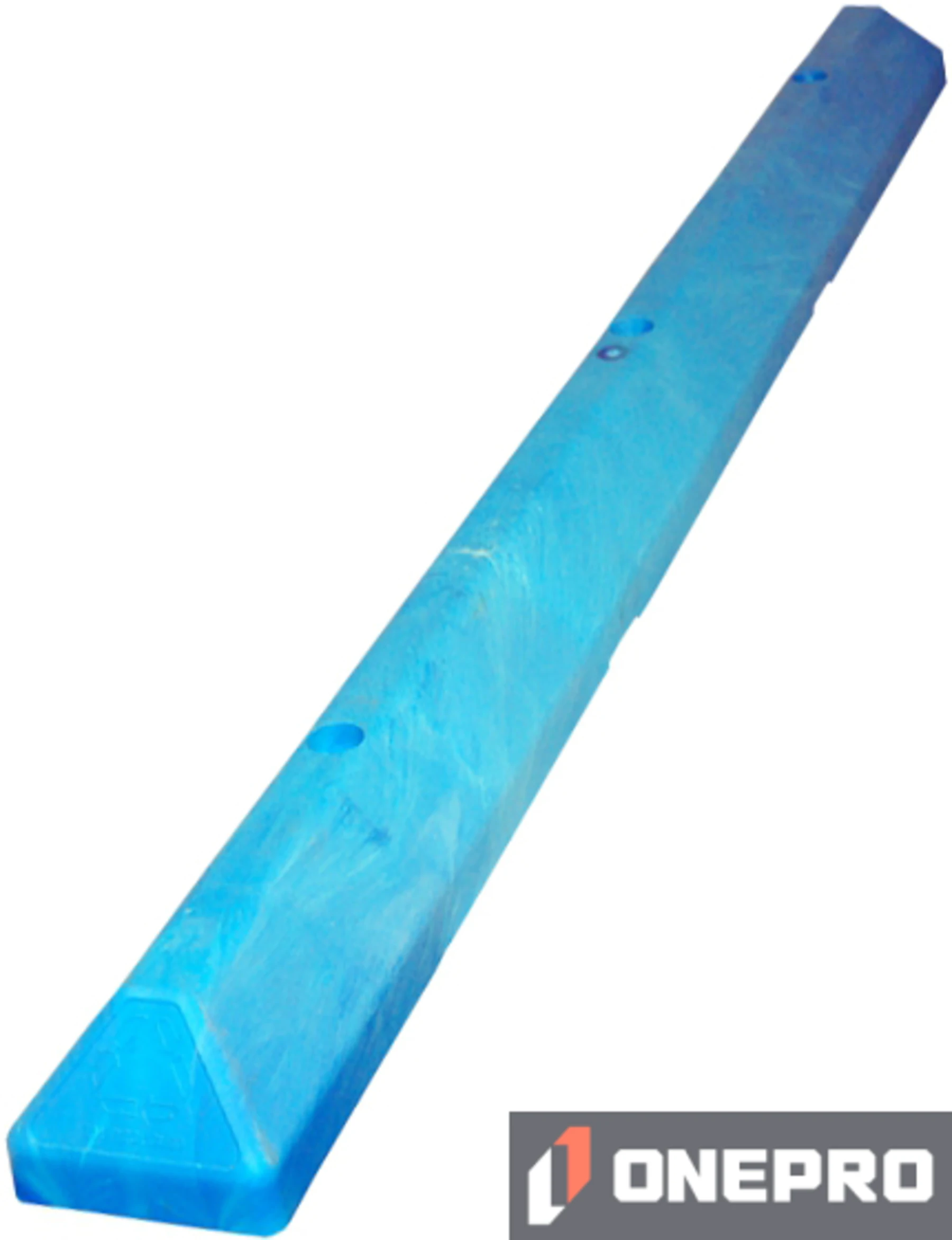 6\u0027 Blue \u0027Commercial\u0027 Parking Block with three (3) Wedge-Bolt fasteners for Concrete