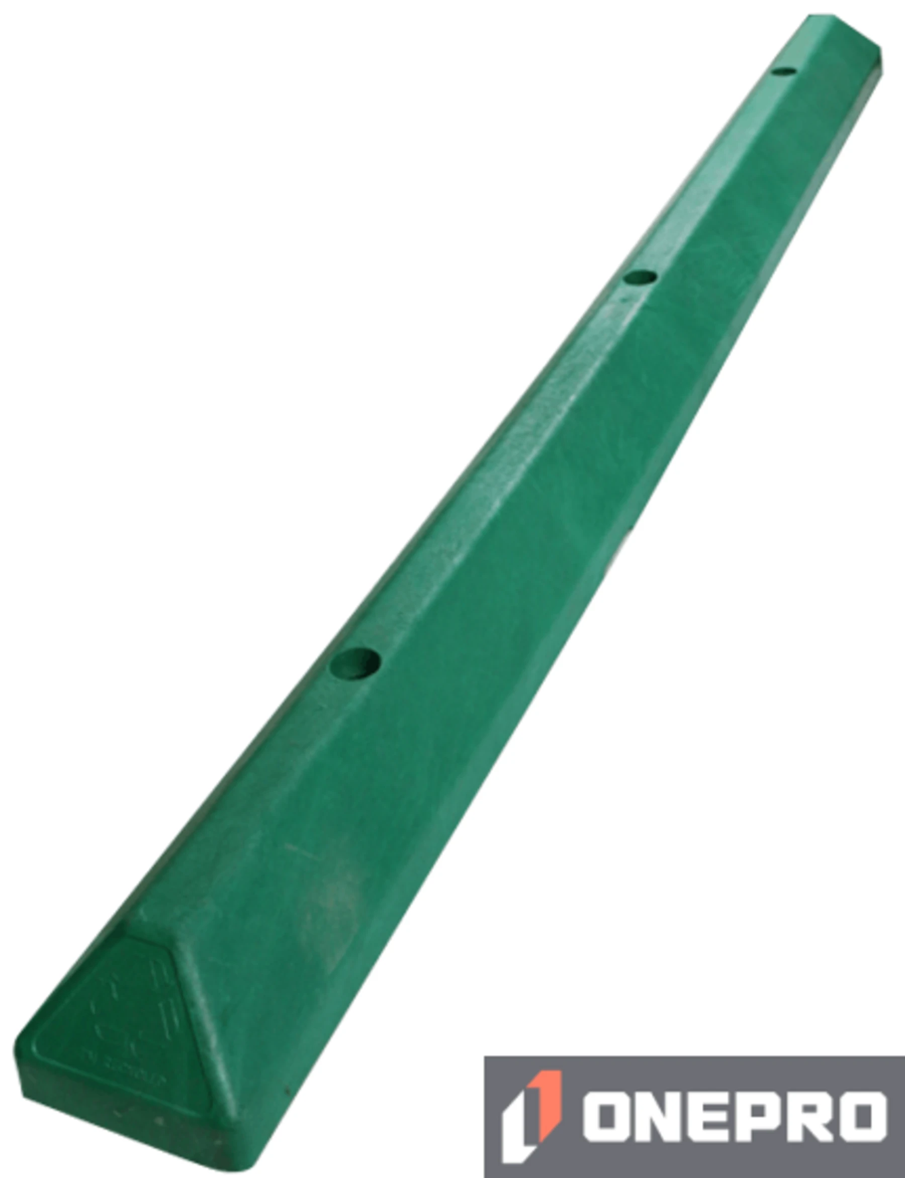 6\u0027 Green EV \u0027Commercial\u0027 Parking Block with three (3) Wedge-Bolt fasteners for Concrete
