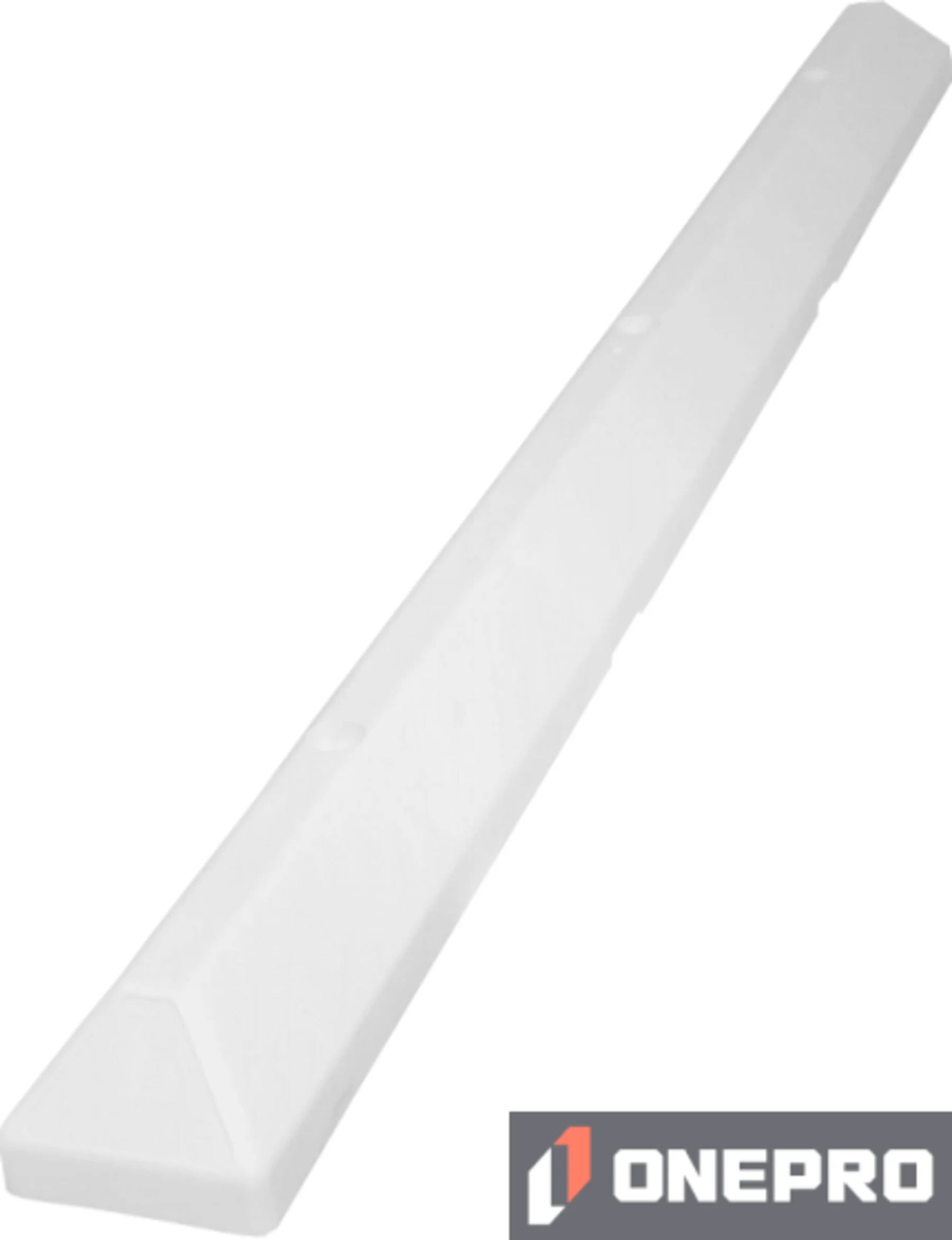 6\u0027 White Recycled Plastic \u0027Commercial\u0027 Parking Block w/three 18\" Galvanized Steel Spikes