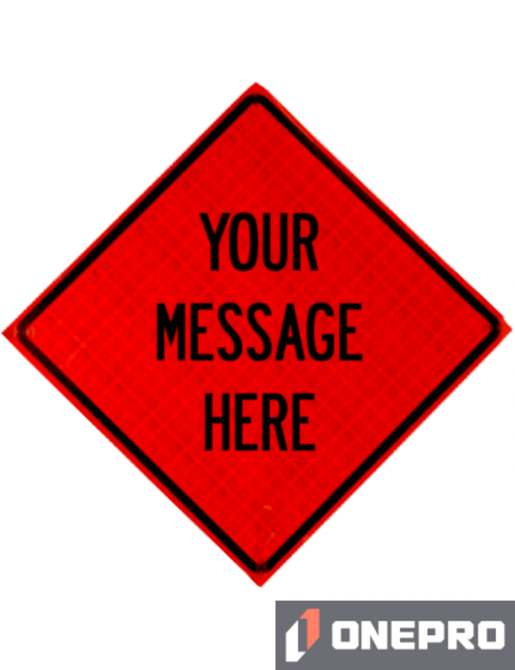 36\", Heavy Duty, Marathon-Reflective, Custom Roll Up Sign