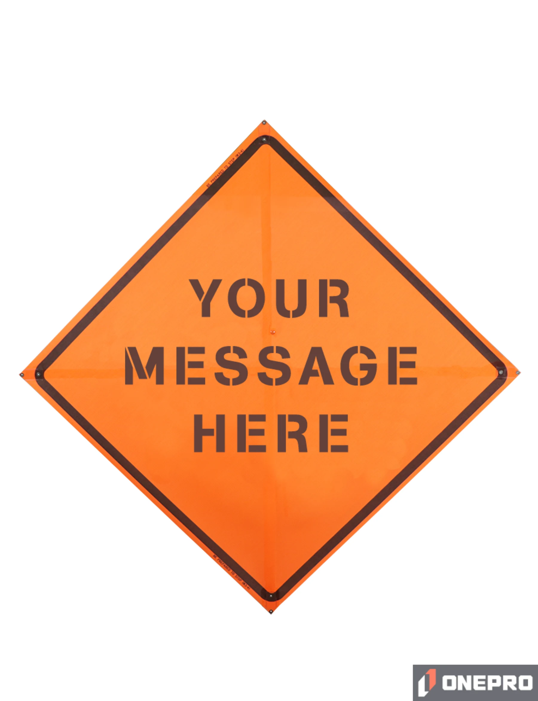48\", Heavy Duty, Non-Reflective MESH, Custom Roll Up Sign