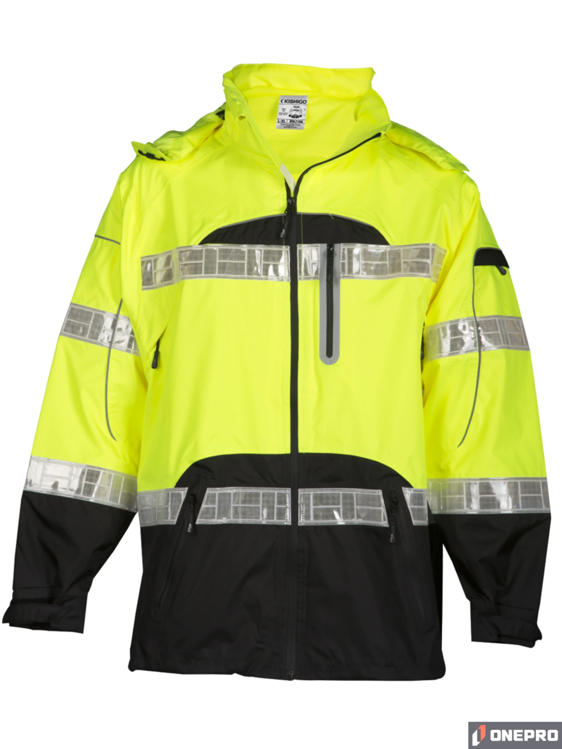 Lime, Premium Black Series, Class 3 Rainwear Jacket, S-M