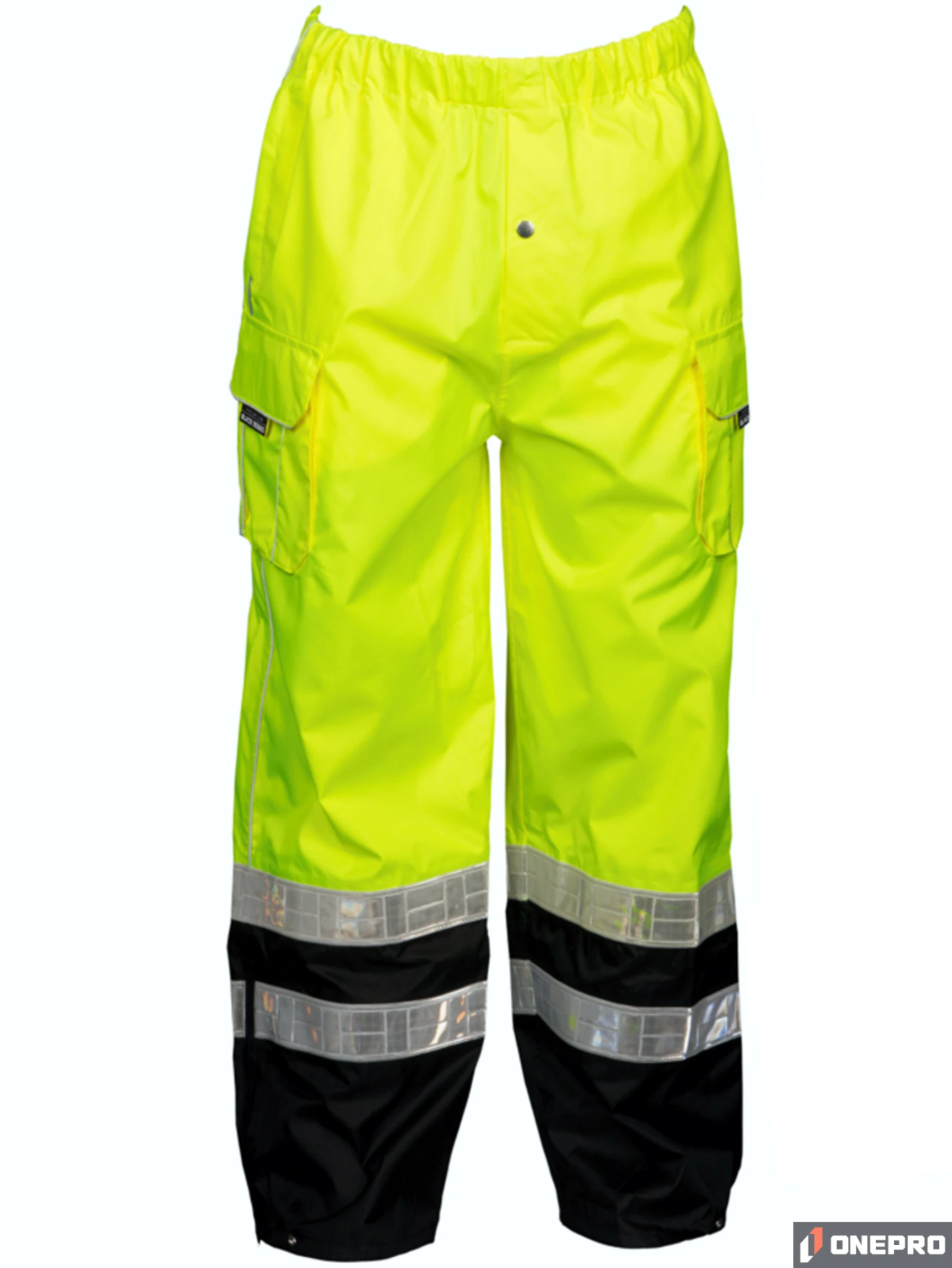Lime, Premium Black Series, Class E Rainwear Pants, S-M