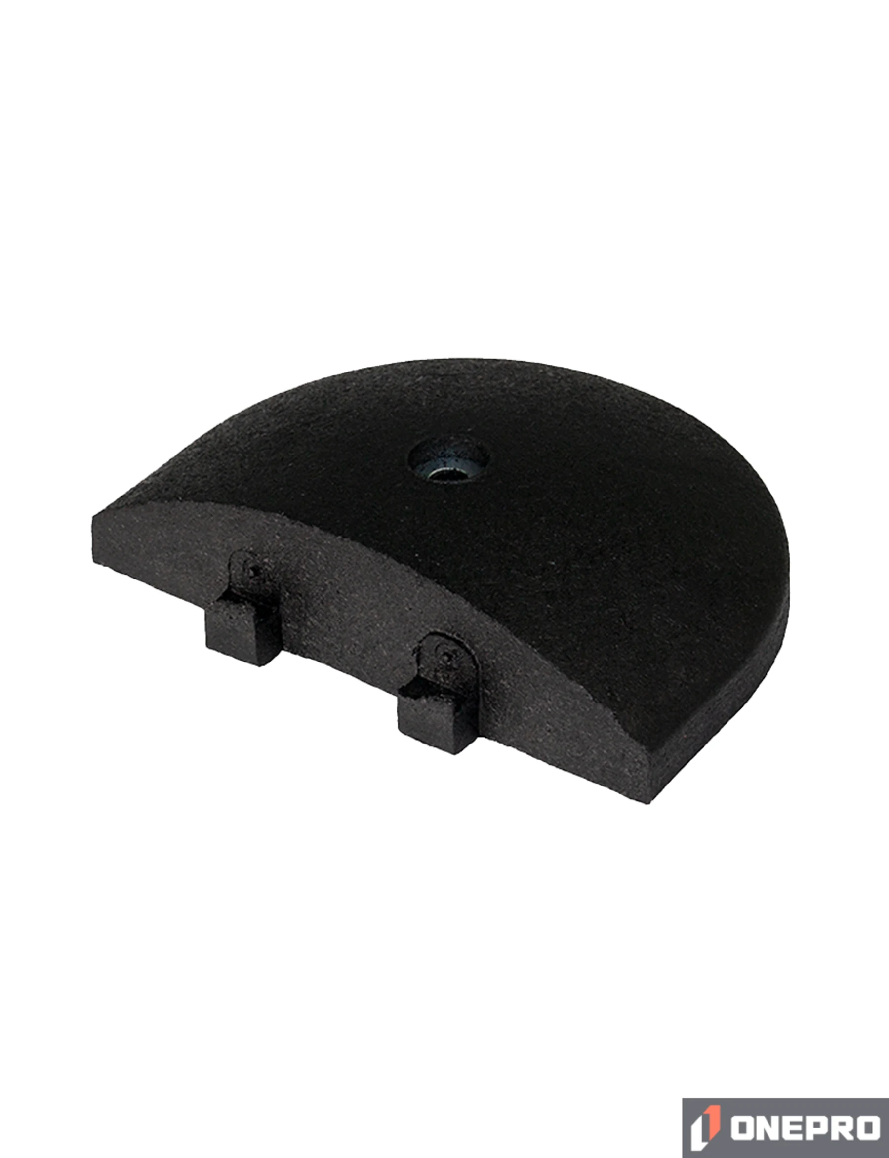 9\" Rounded End Cap for ALLEY-BUMP w/ 14\" Heavy-Duty Galvanized Steel Spikes