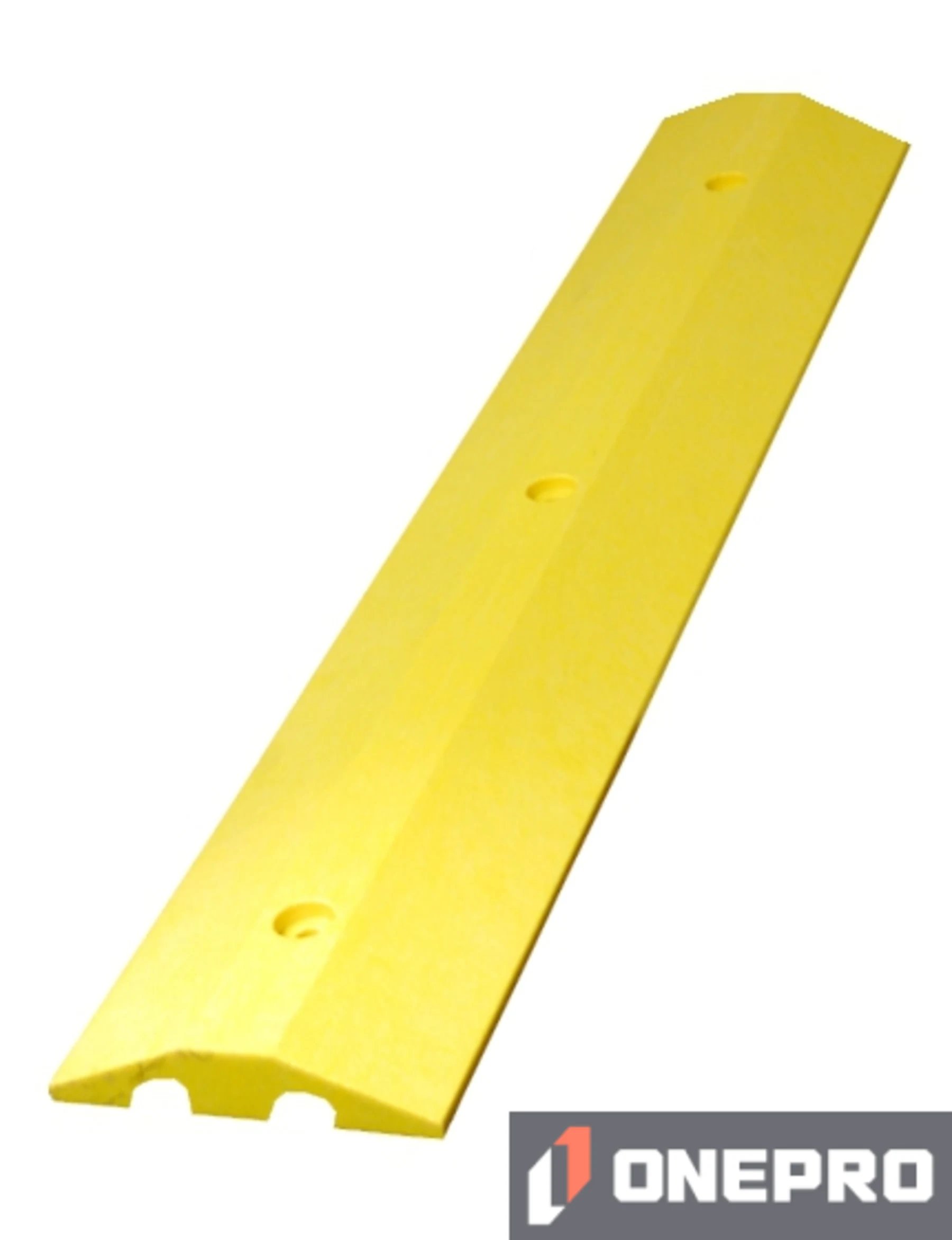 4\u0027 Yellow \u0027Economy\u0027 Recycled Plastic Speed Bump with 3\" Wedge Anchors