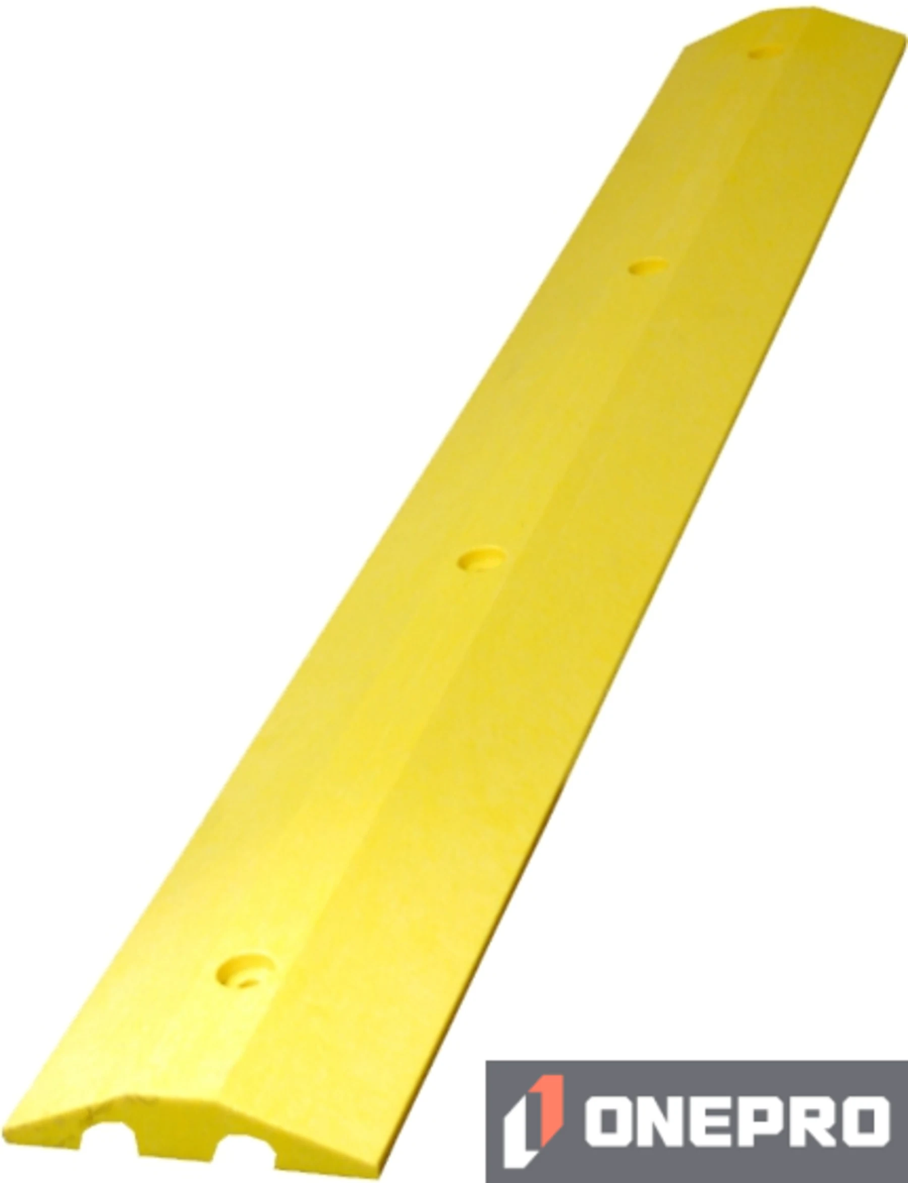 6\u0027 Yellow \u0027Economy\u0027 Recycled Plastic Speed Bump with Lags \u0026 Anchors