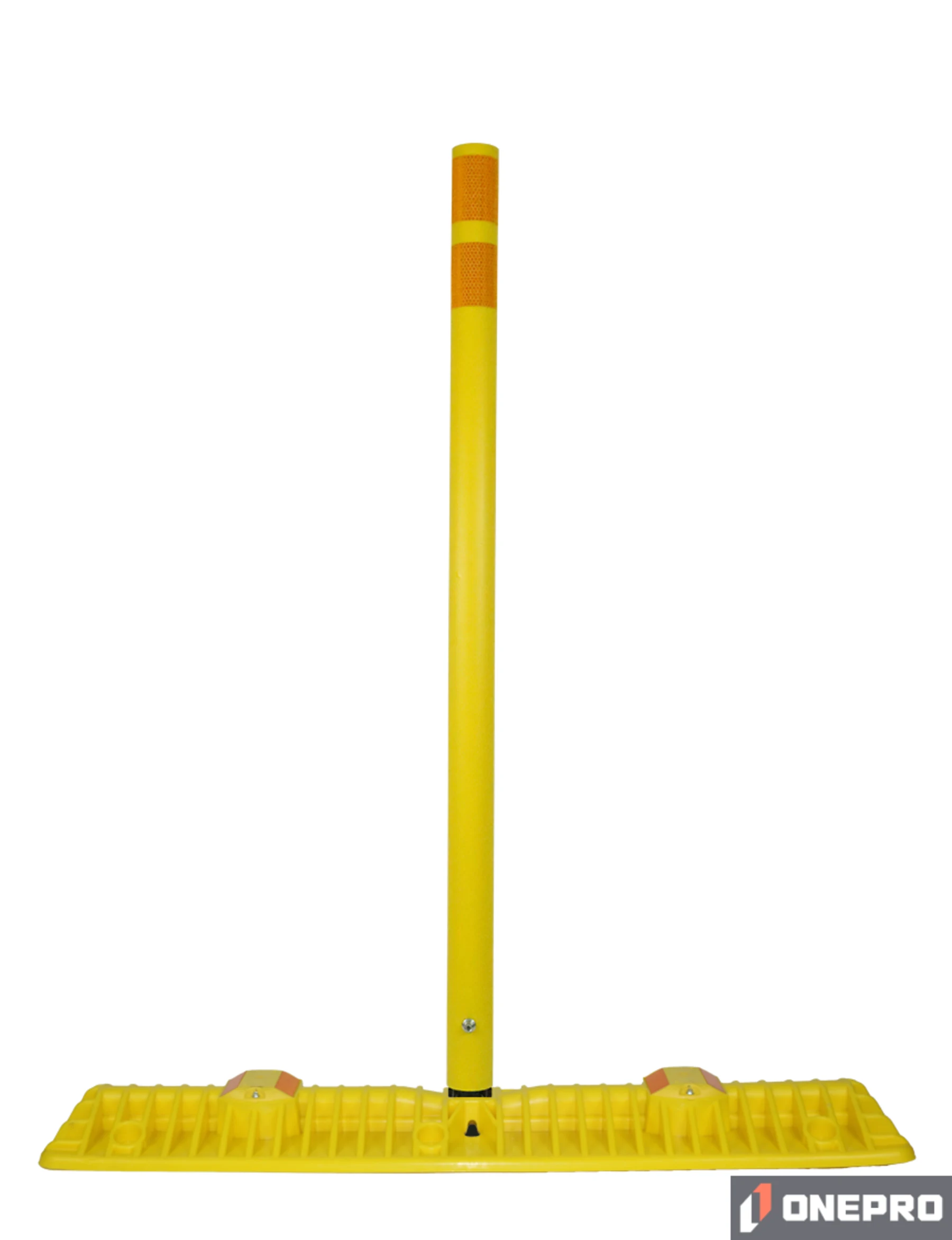40\" x 10\", Yellow, Shur-Tite® Reflective Curb with 36\" Post and Six (6) 5\" Lag Bolt \u0026 Anchors