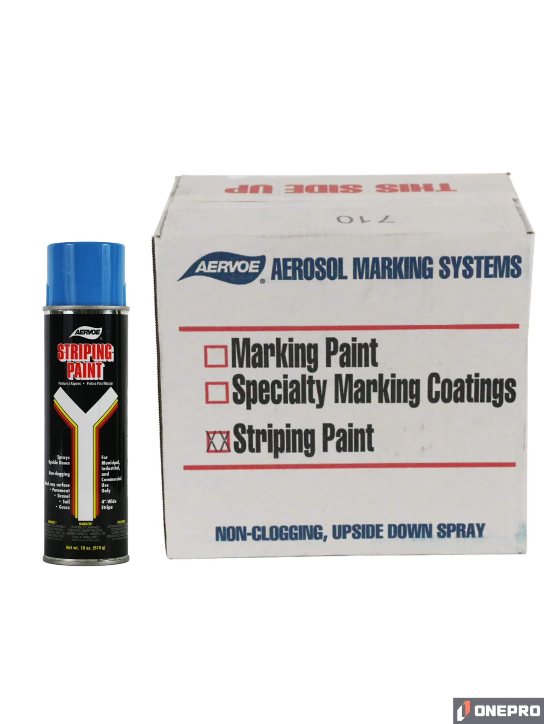 Blue Solvent Based, Striping Paint (Case of 12)
