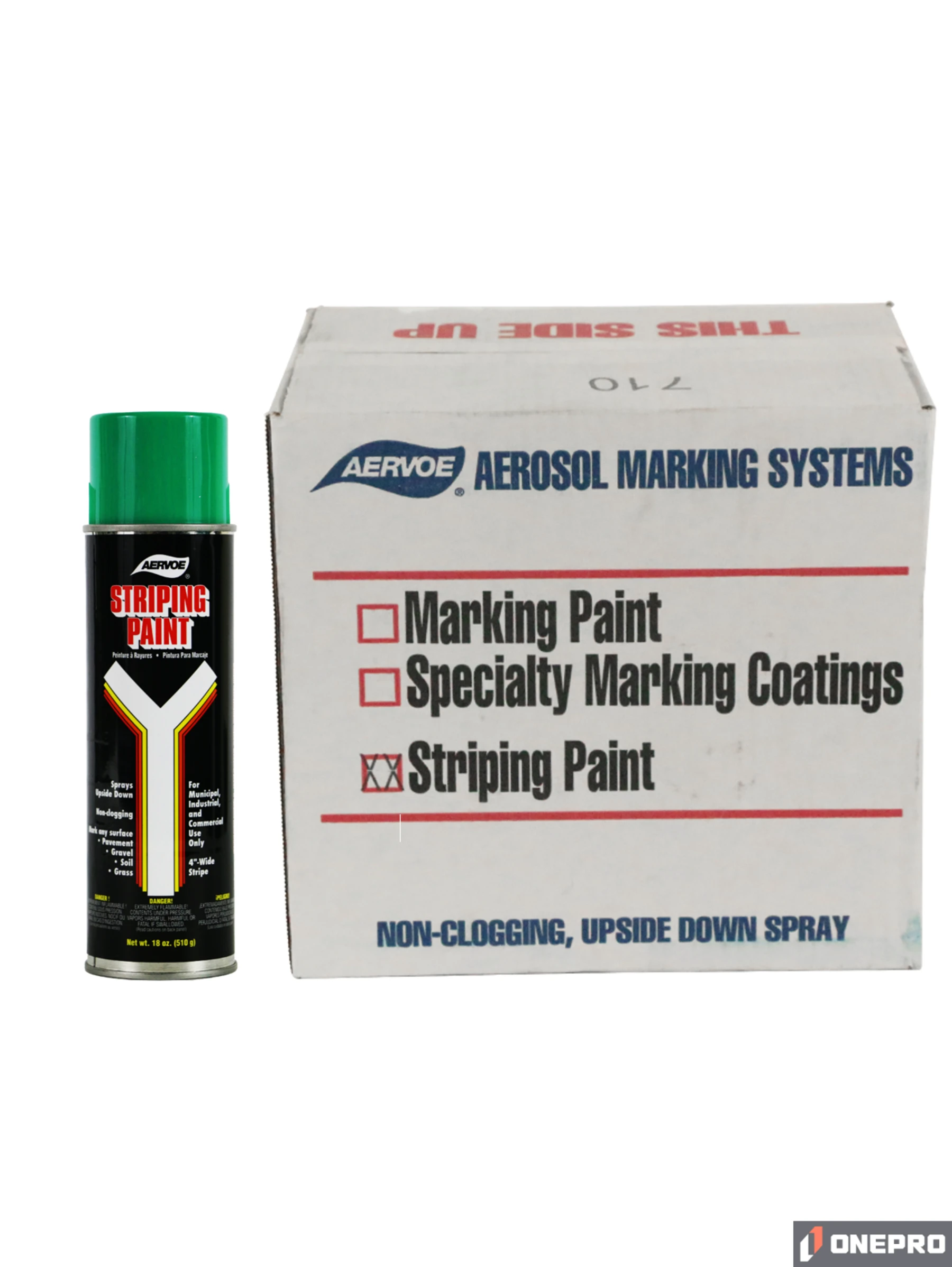 Green Solvent Based, Striping Paint (Case of 12)