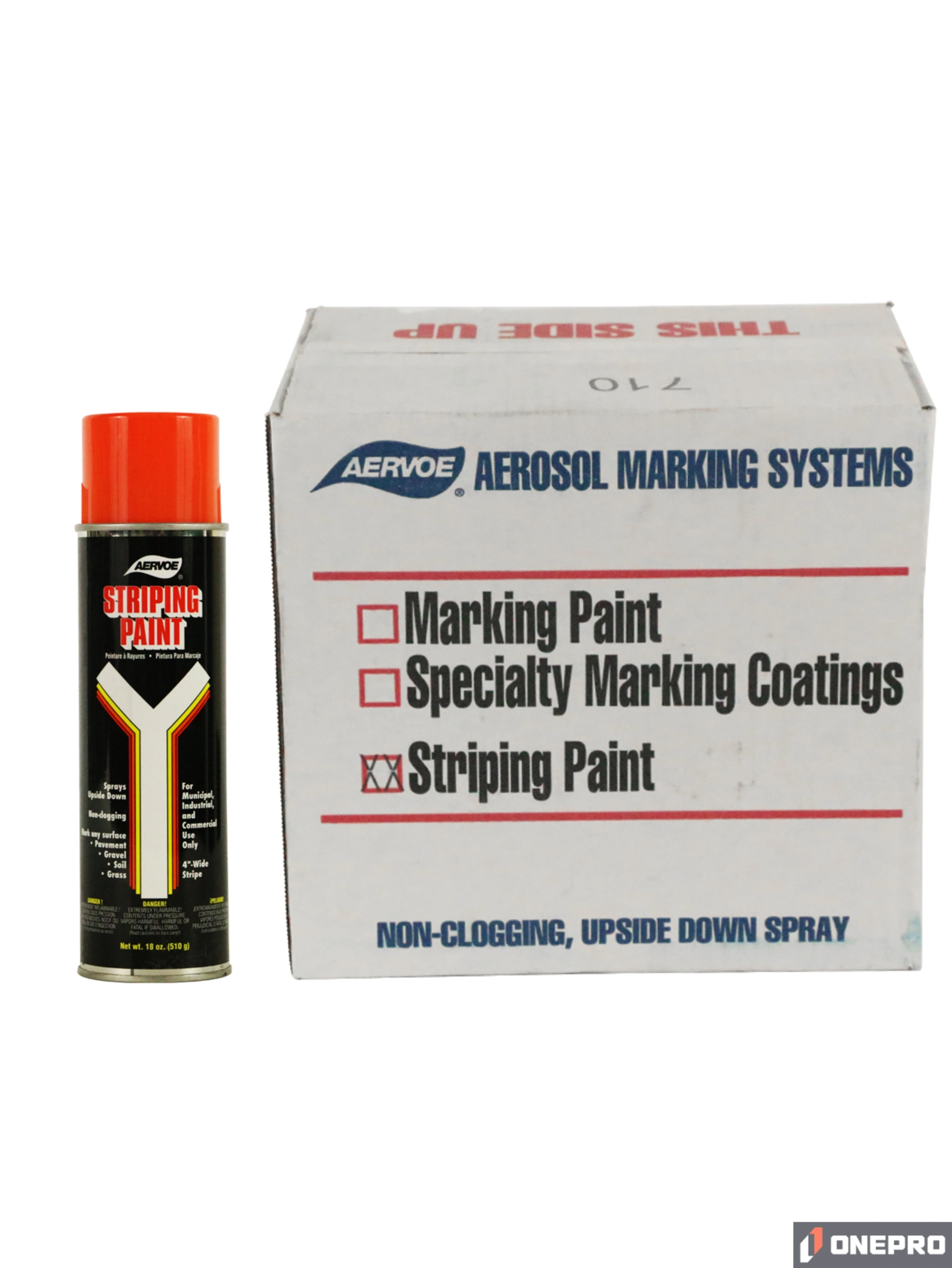 Orange Solvent Based, Striping Paint (Case of 12)