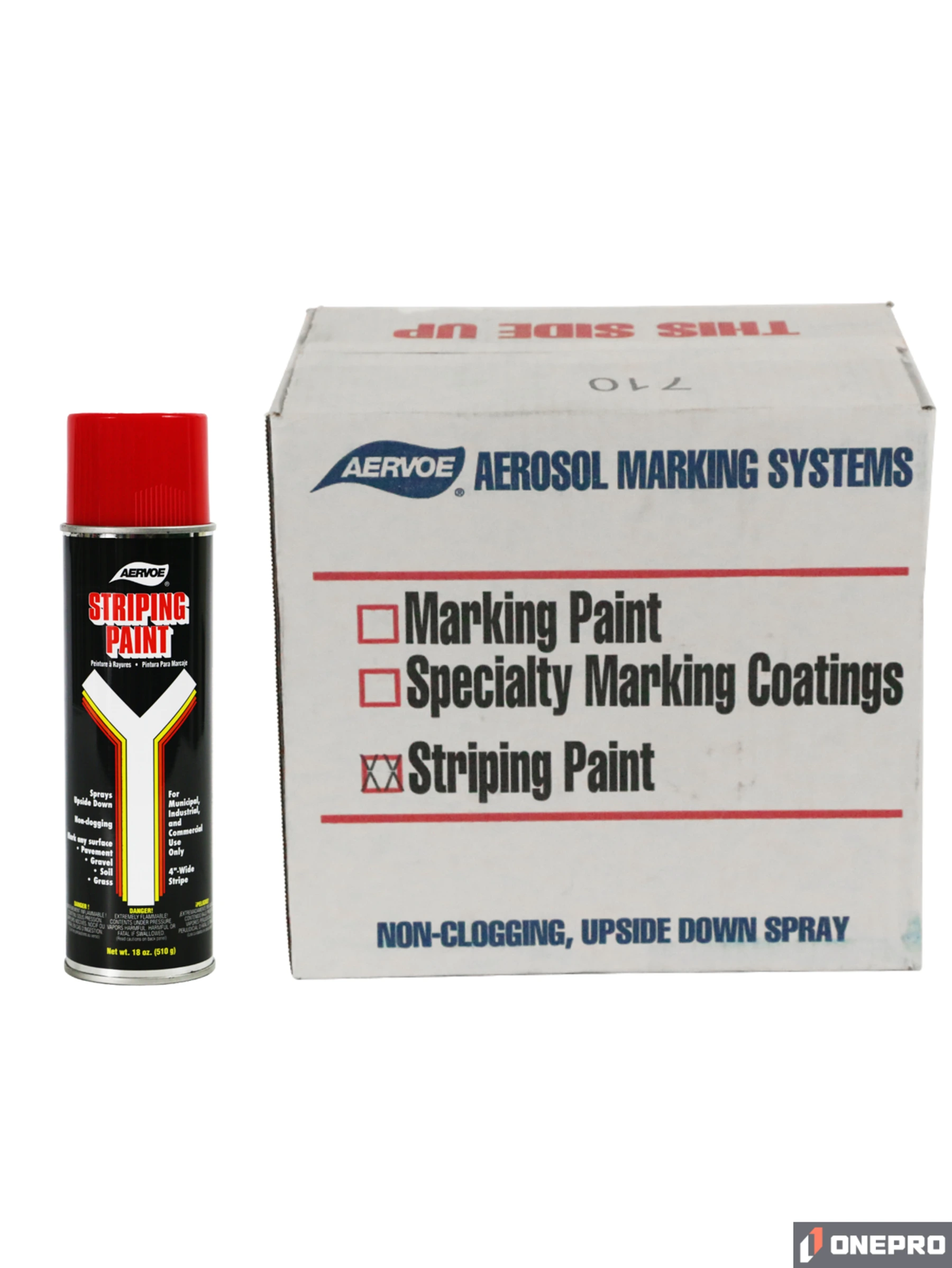 Red Solvent Based, Striping Paint (Case of 12)