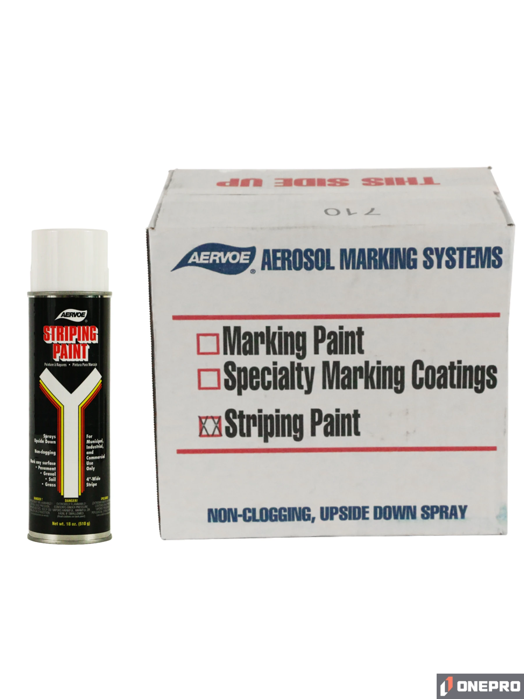 White Solvent Based, Striping Paint (Case of 12)