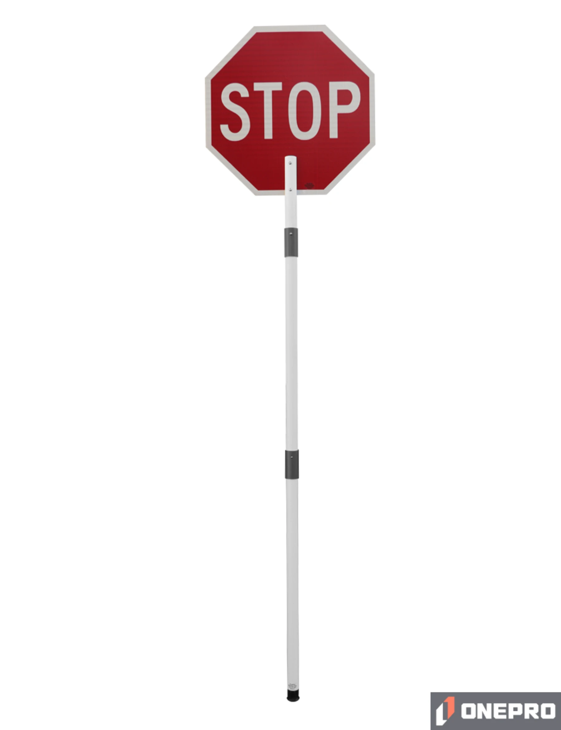 24\" Engineer Grade (EG) Aluminum Sign with Two Piece Plastic Staff