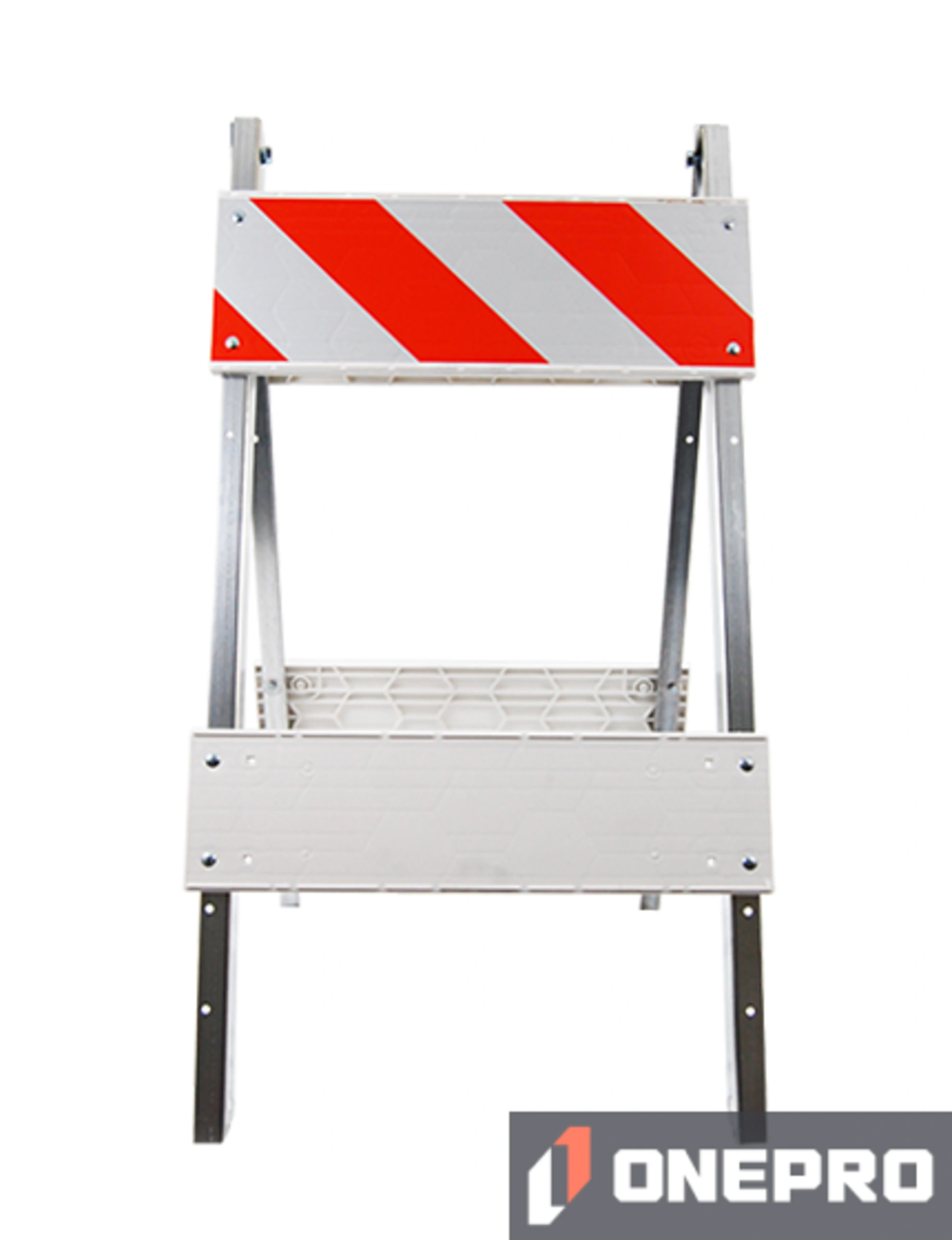 Economy+ Type I Barricade with Steel Legs, Plastic Panels \u0026 EG Reflective Sheeting