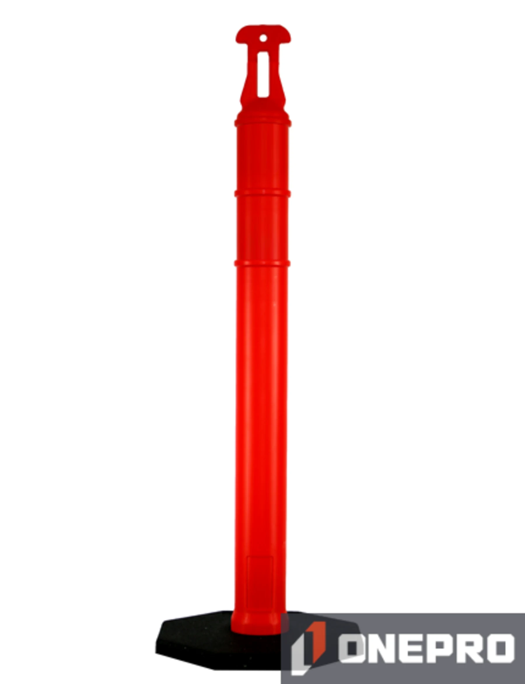 42\" ORANGE Arrow-Top Tube with 8 lb Base