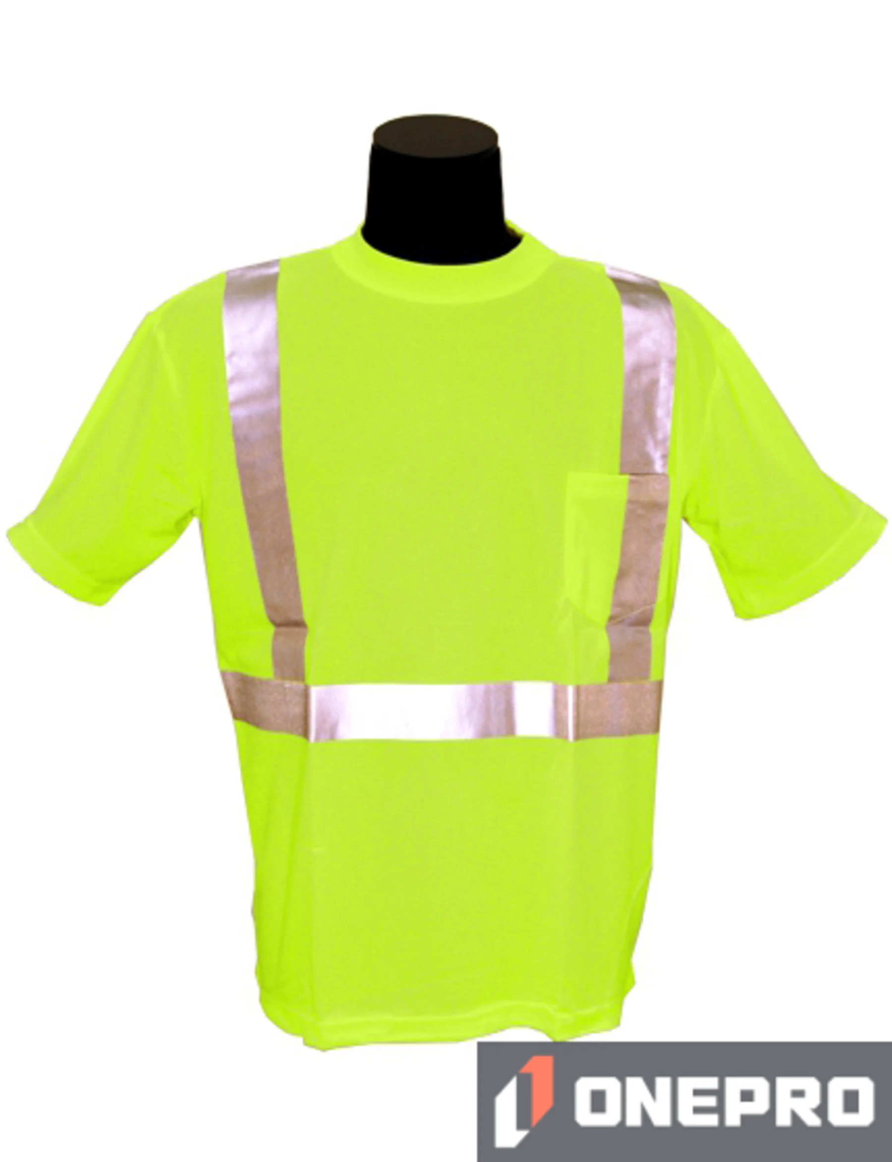 LIME, High Visibility, Microfiber Polyester Class 2 T-Shirt, Large