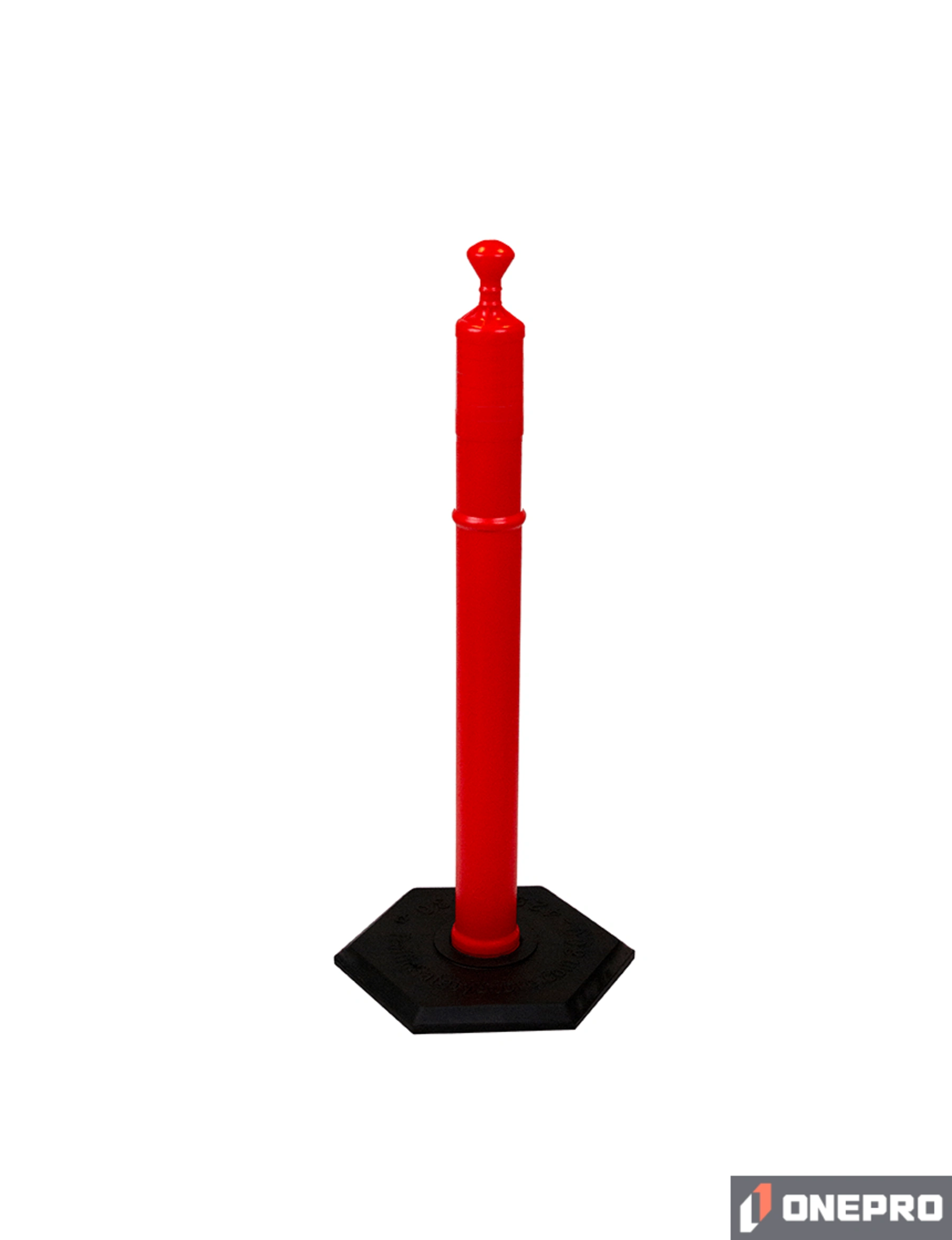 42\" ORANGE Grabber Tube with 12 lb Rubber Base