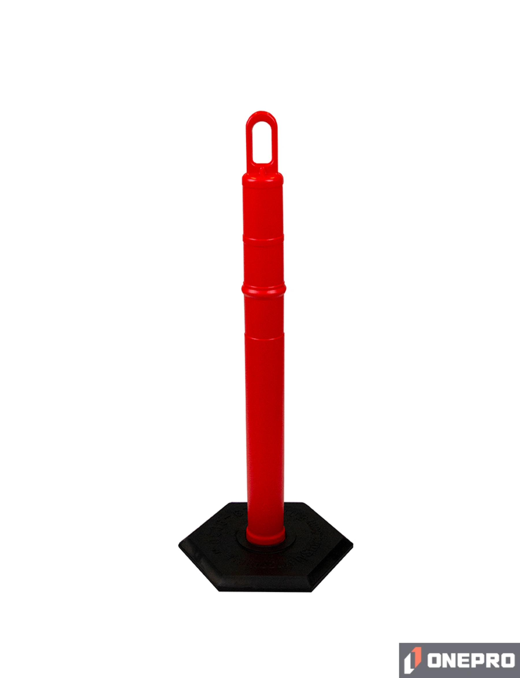 42\" ORANGE Looper Tube with 12 lb Base