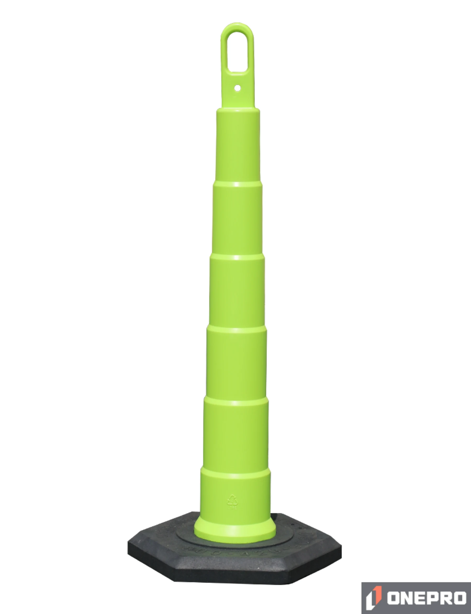 42\" LIME, Traffix Looper Cone with 16 lb Rubber Base