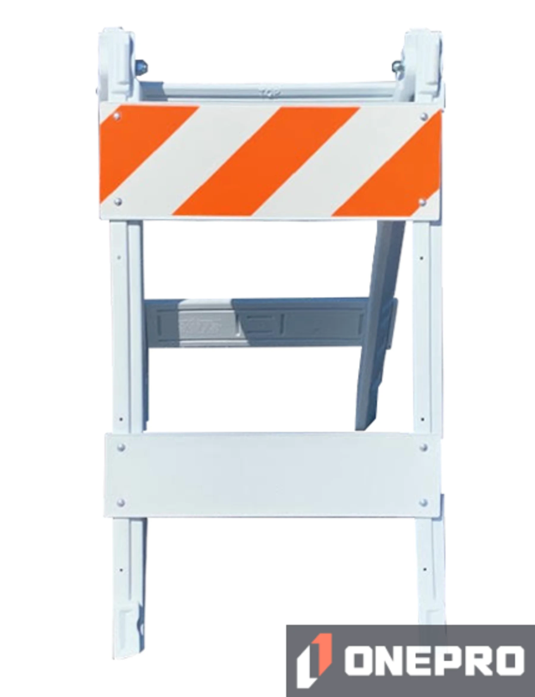 45\" H x 24\" W Folding Plastic Type I Barricade w/Engineer Grade (EG) Reflective Sheeting